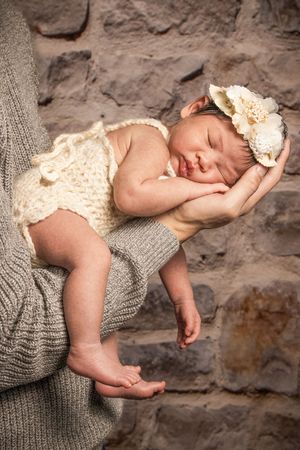 newborn session sleeping baby