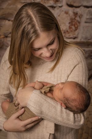 mommy and me newborn portrait