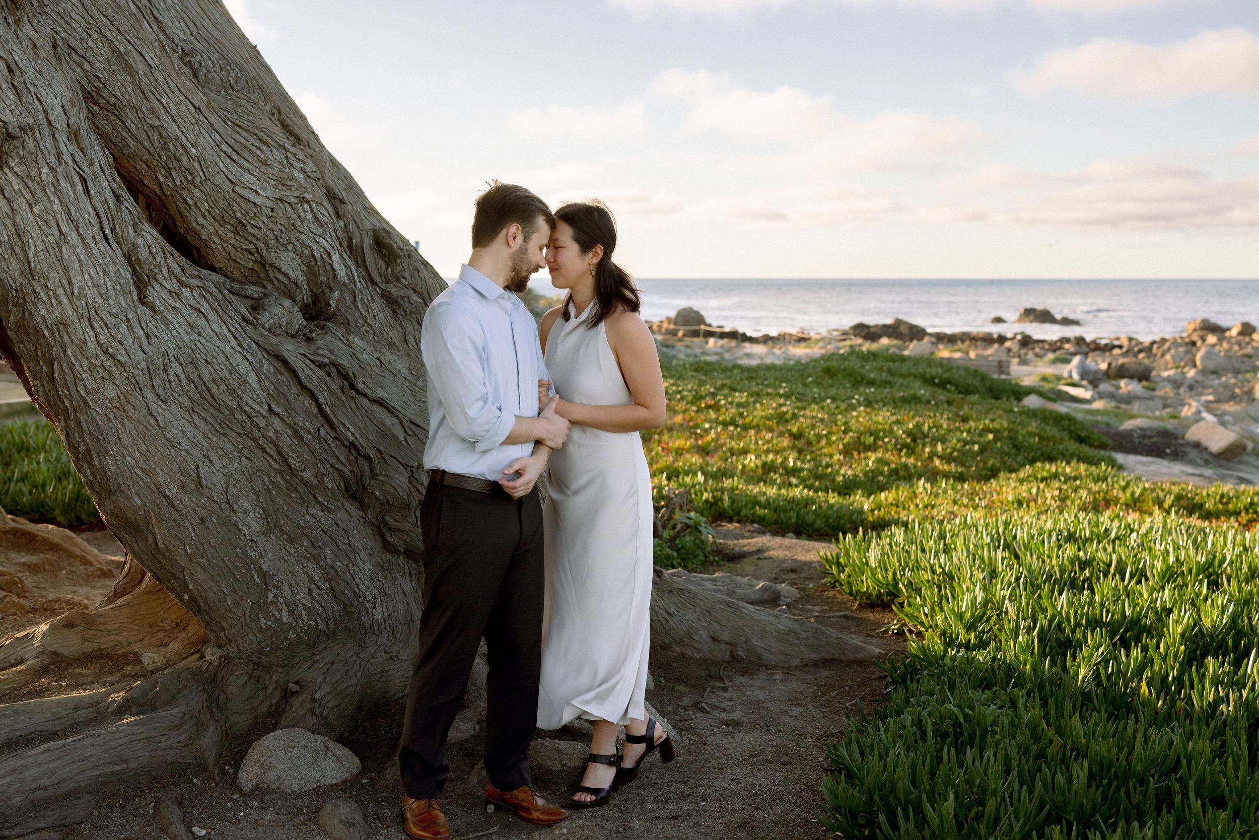 Monterey Bay engagement portraits at Point Pinos