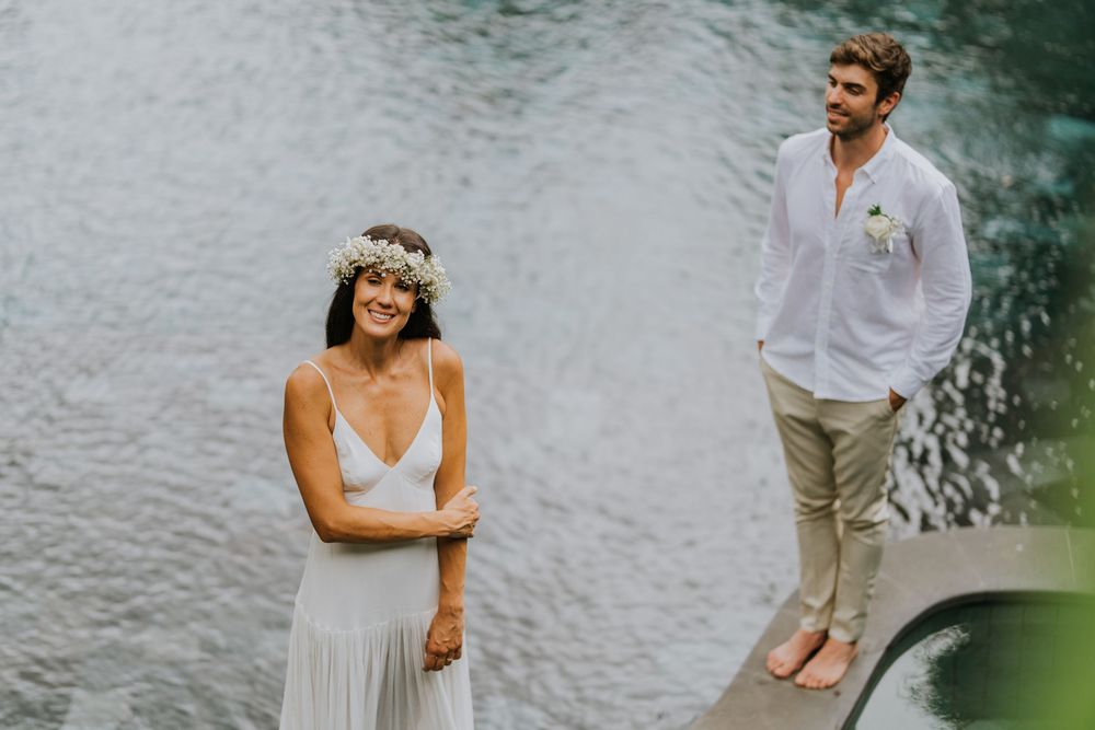 Bali resort wedding photography with jungle view ceremony at The Kayon Valley Resort