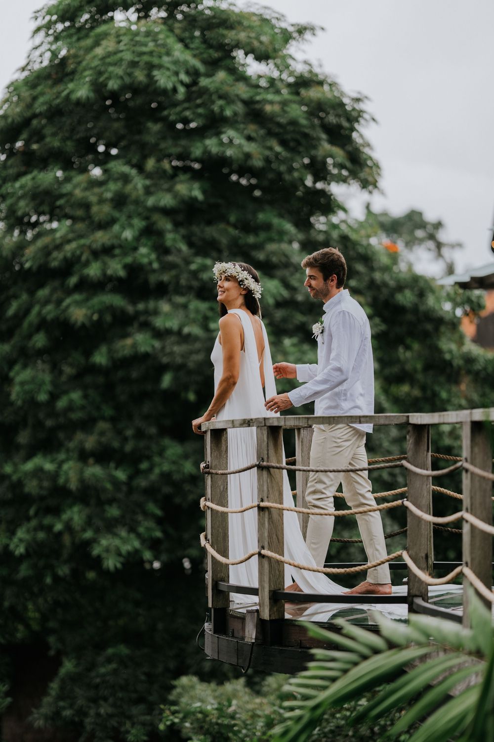 Bali resort wedding photography with jungle view ceremony at The Kayon Valley Resort