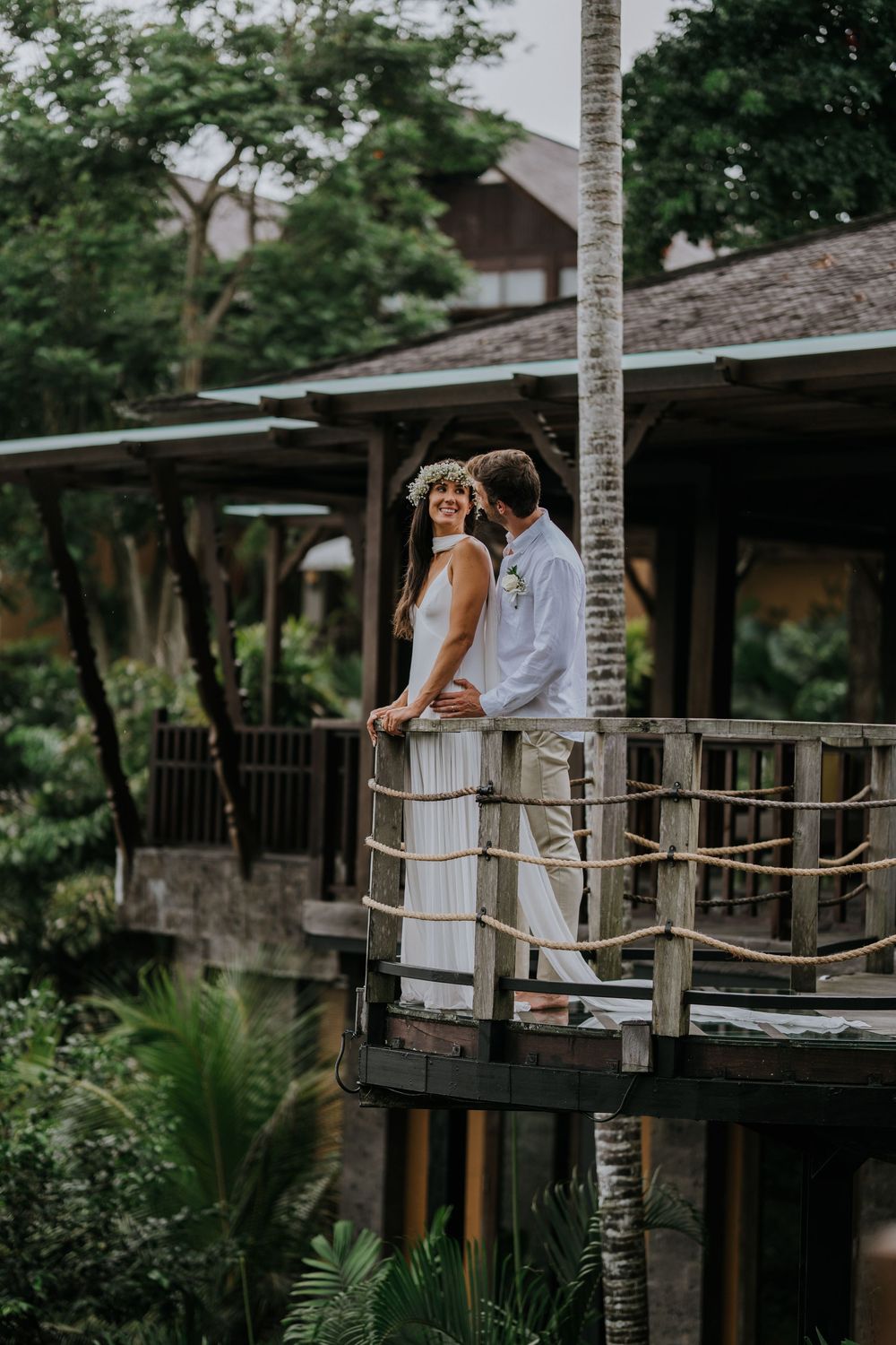Bali resort wedding photography with jungle view ceremony at The Kayon Valley Resort