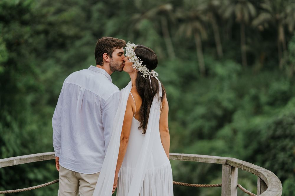 Bali resort wedding photography with jungle view ceremony at The Kayon Valley Resort