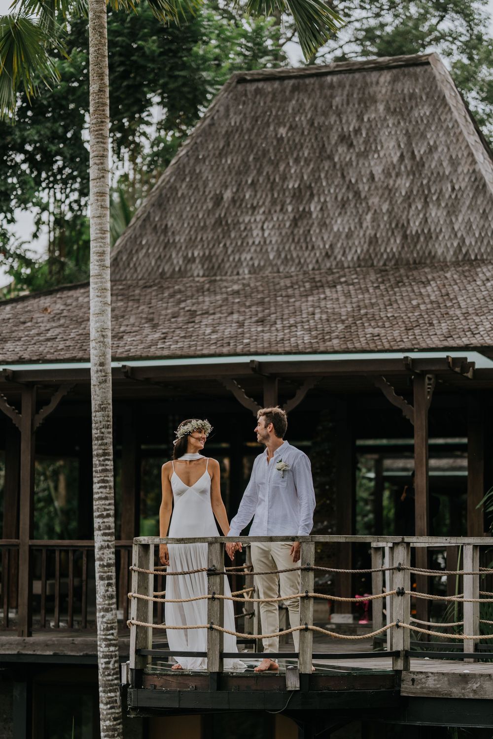 Bali resort wedding photography with jungle view ceremony at The Kayon Valley Resort