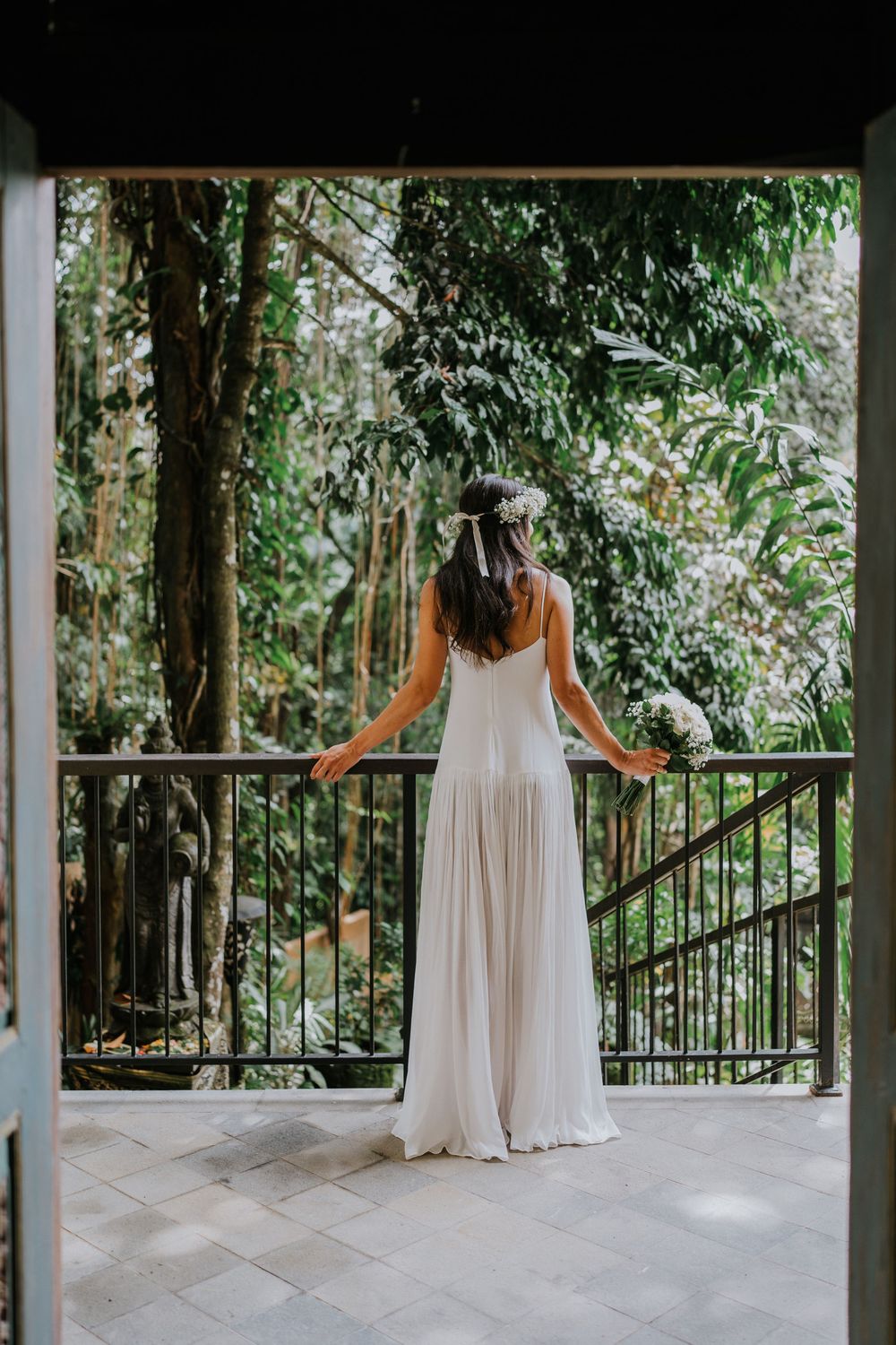 Bali resort wedding photography with jungle view ceremony at The Kayon Valley Resort
