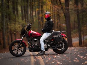 Portrait with his Motorcycle