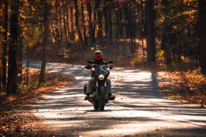 Portrait with his Motorcycle
