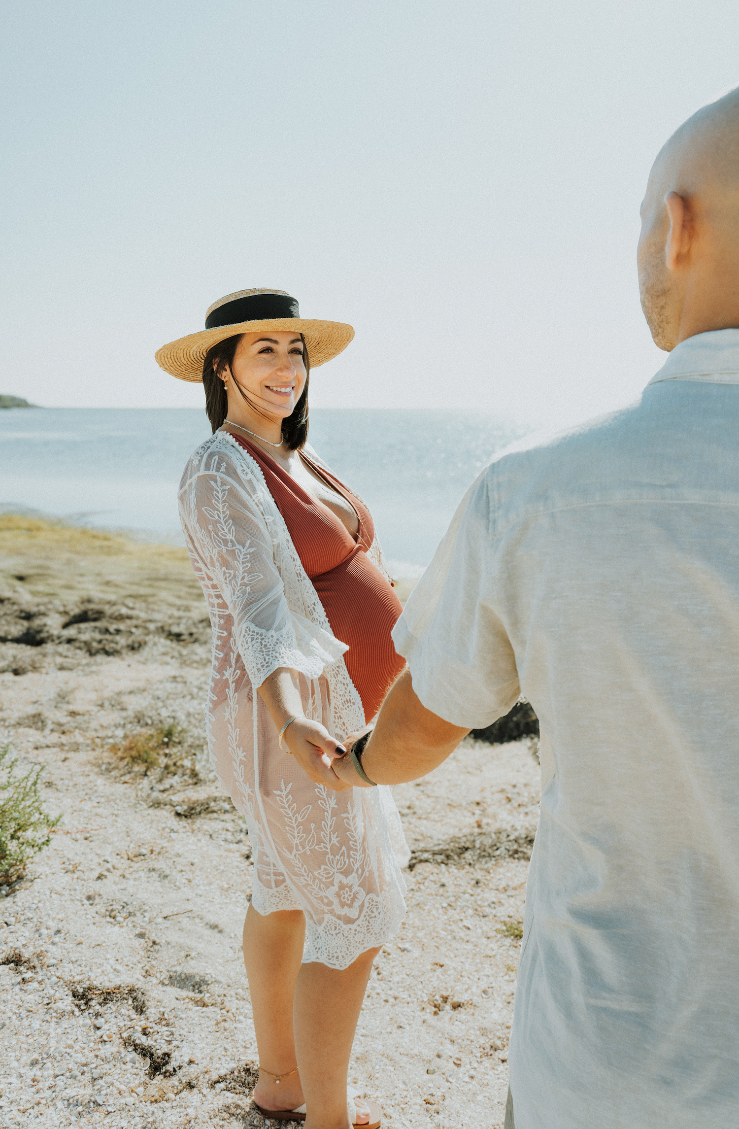 Grossesse séance photo en maillot Hérault