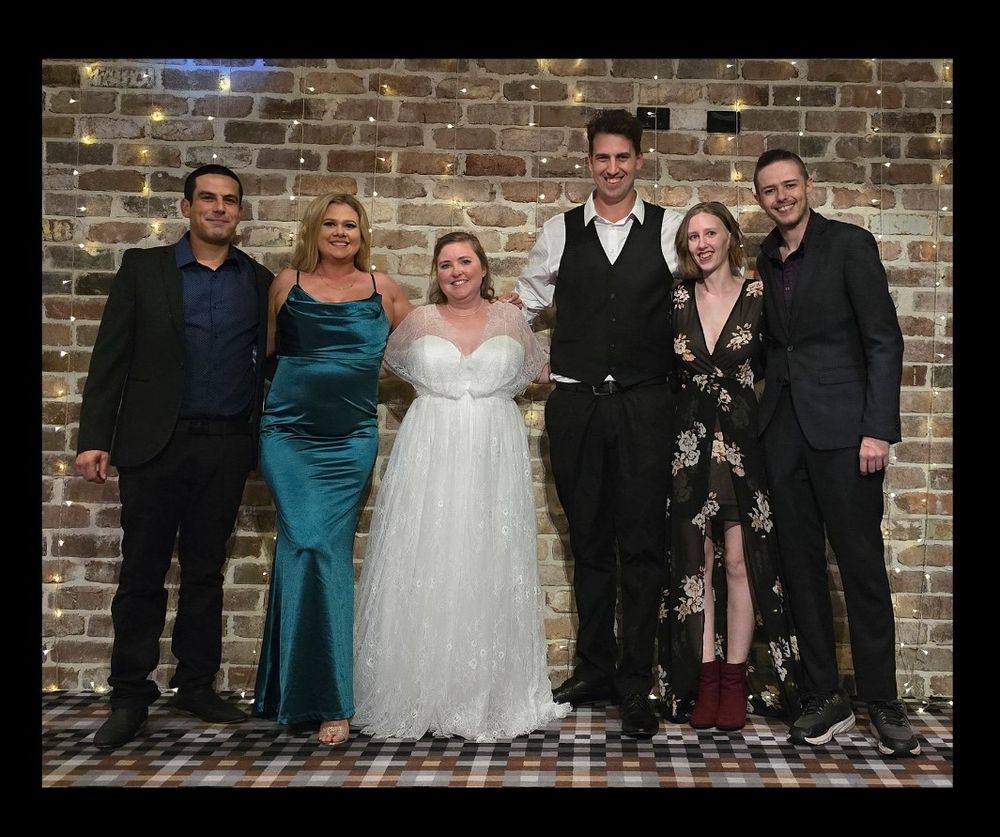 Group shot at a wedding