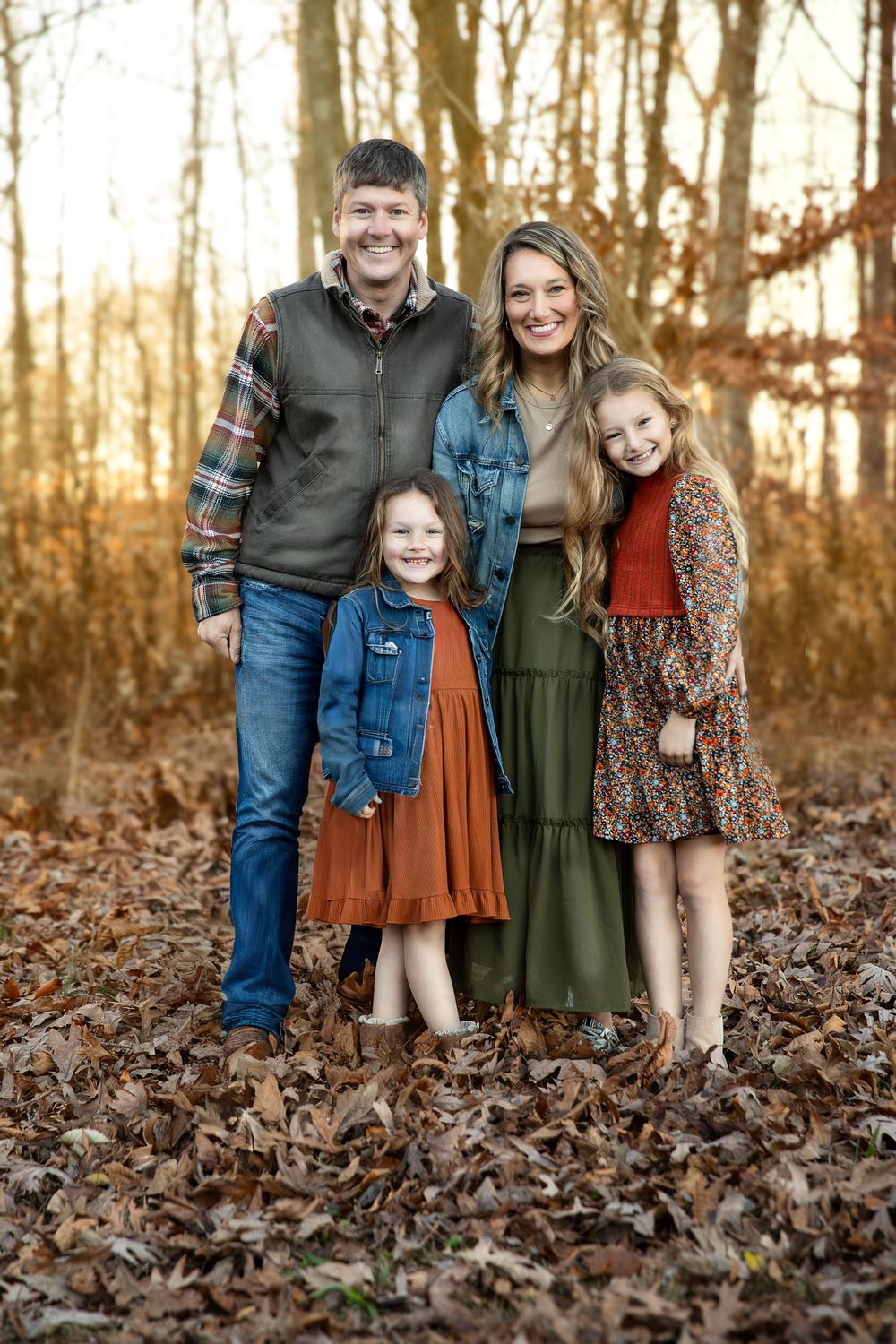 Fall family portrait photographed by Middle Tennessee photographer, Christina Rush