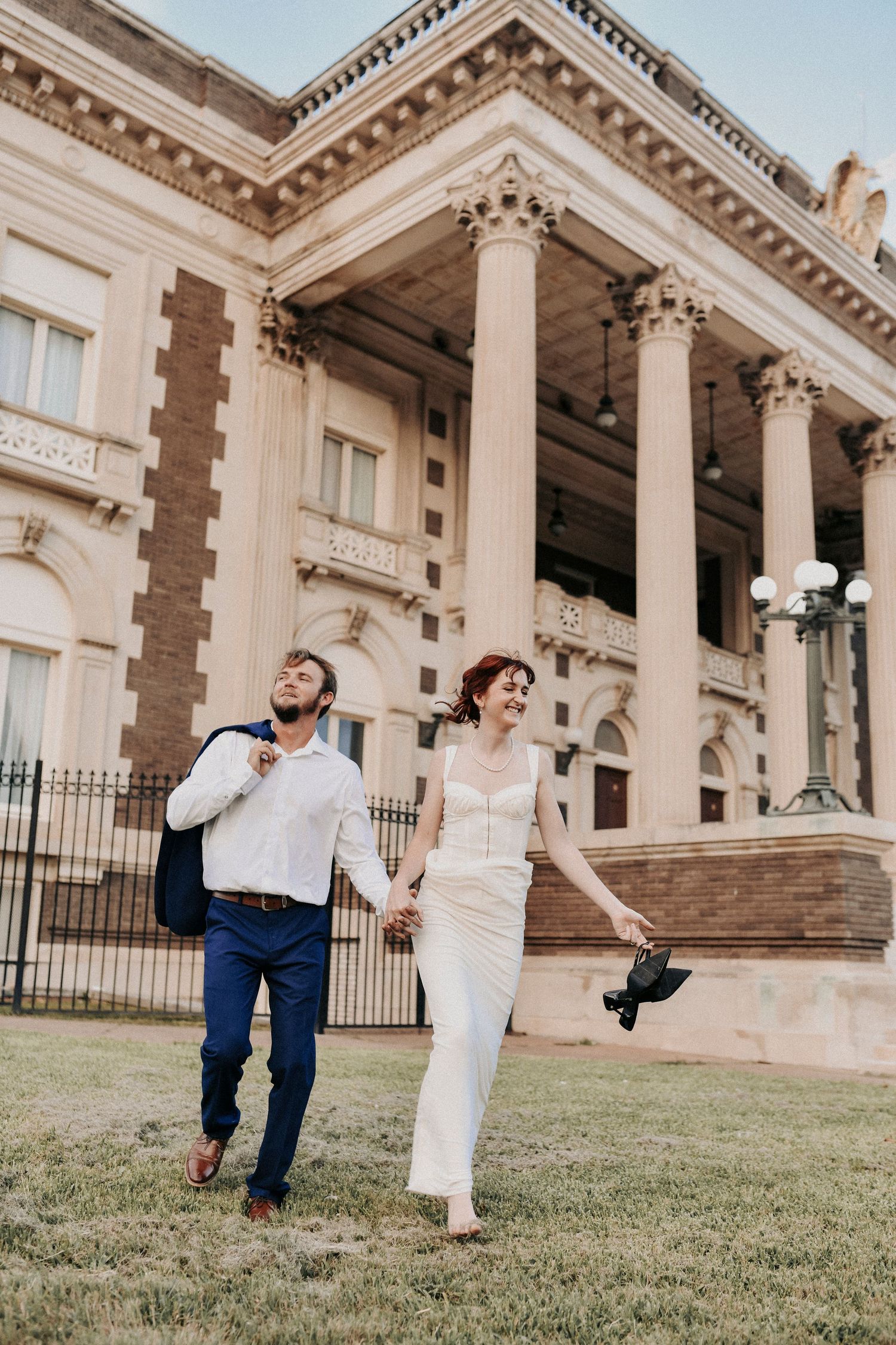 Luxury engagement portraits in historic Downtown Dallas