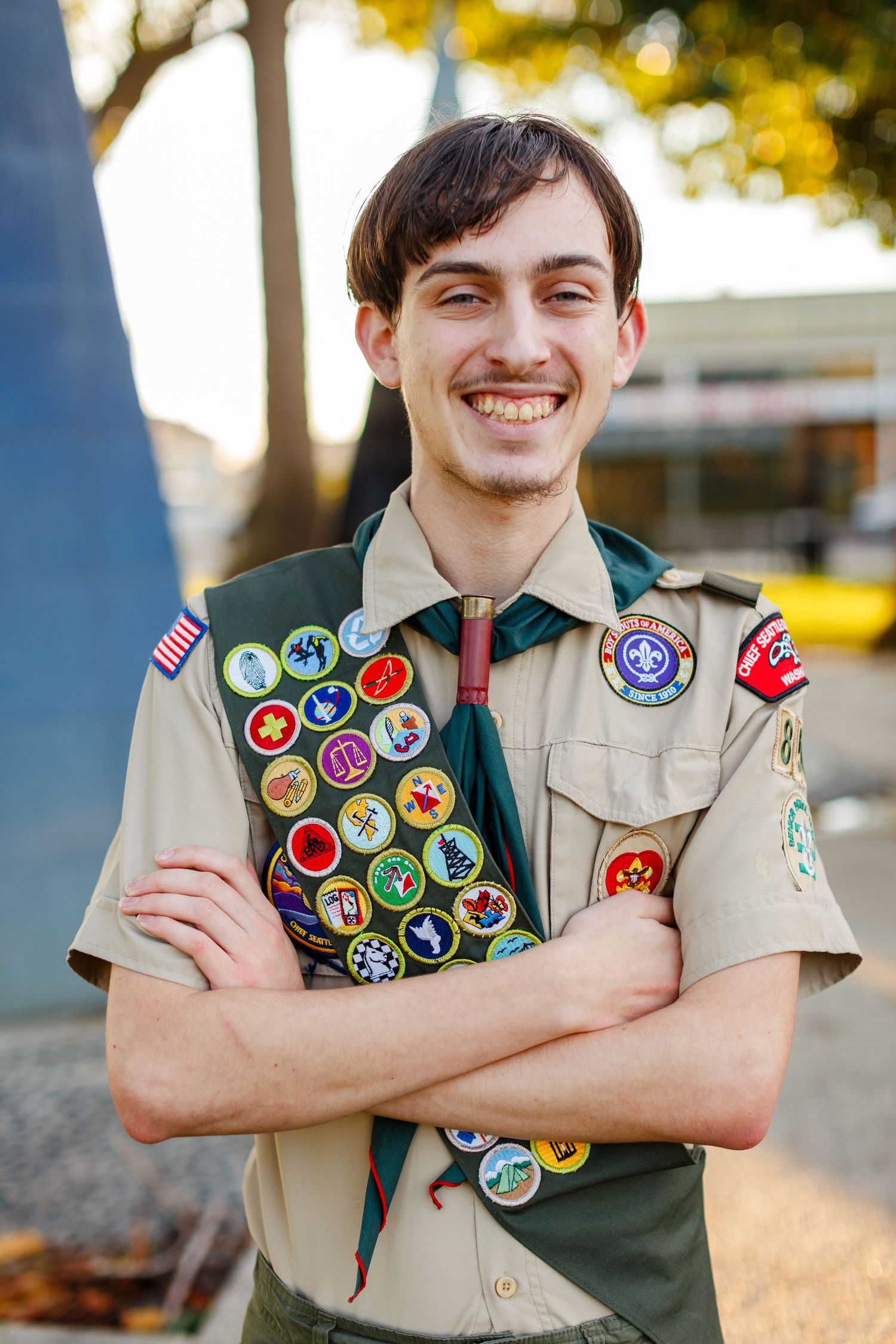 High school senior boy photo at a park in Oxnard, California.