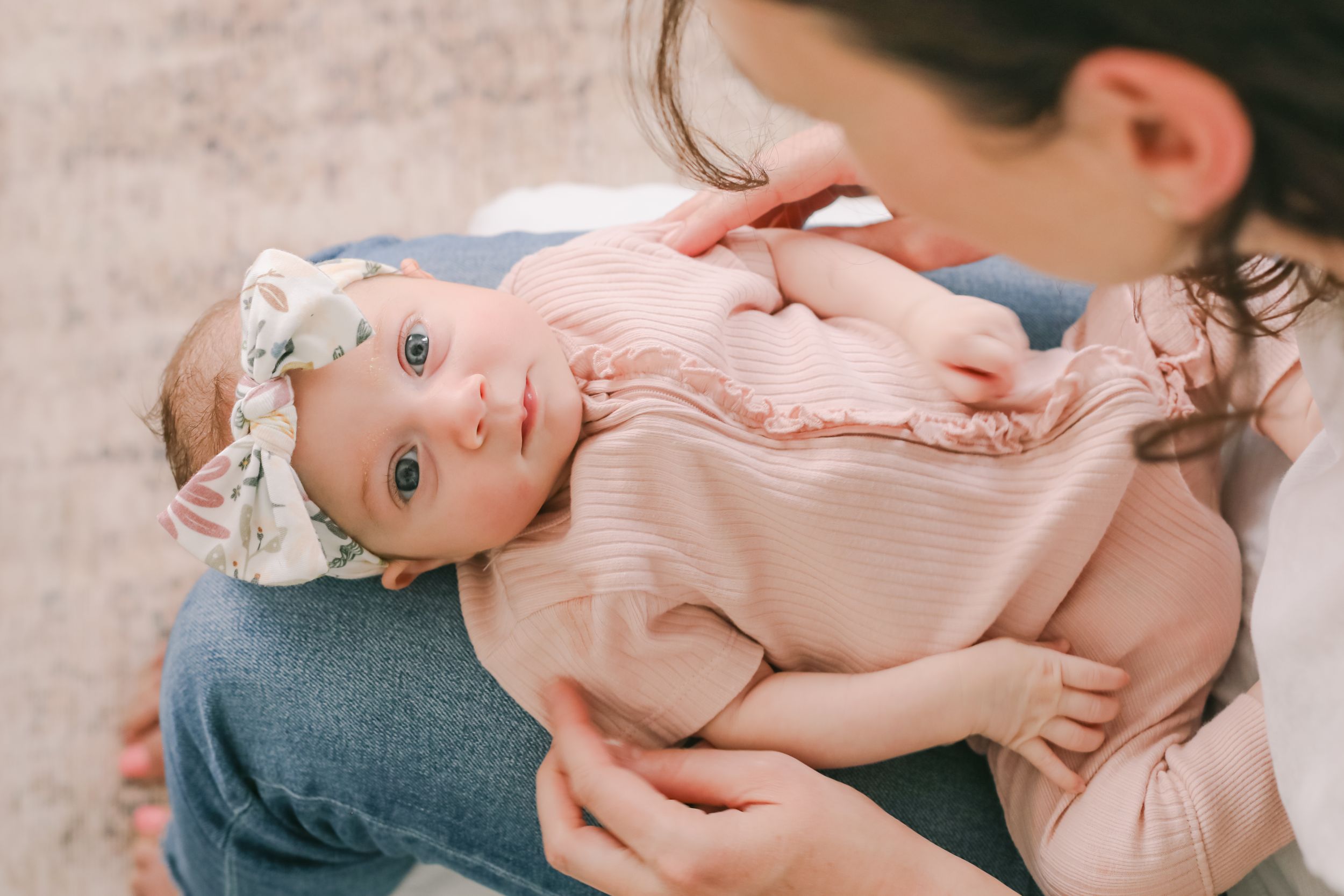 Durham North Carolina newborn photographer natural in nursery