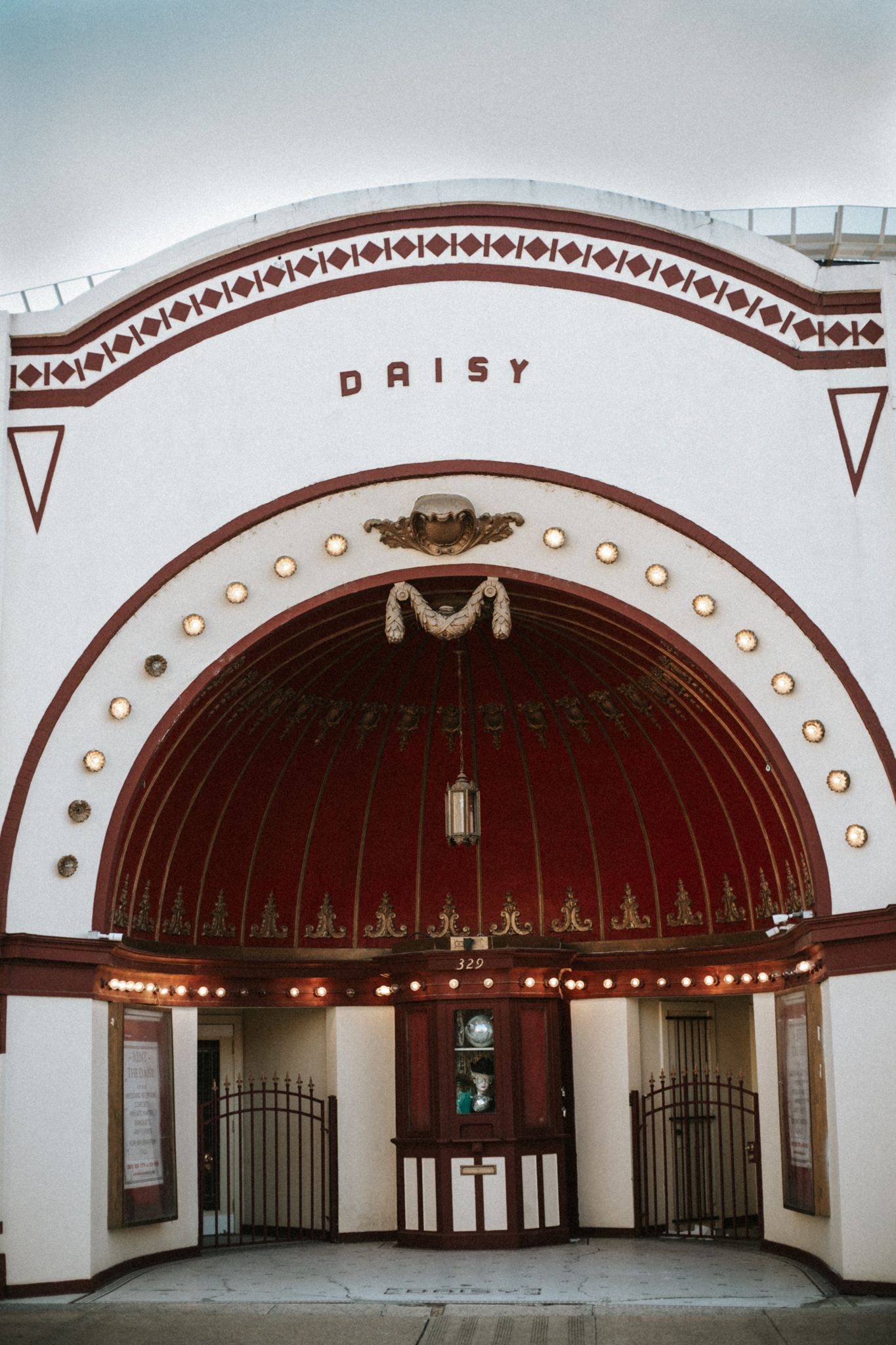 Vintage or old fashioned movie theater ticket office