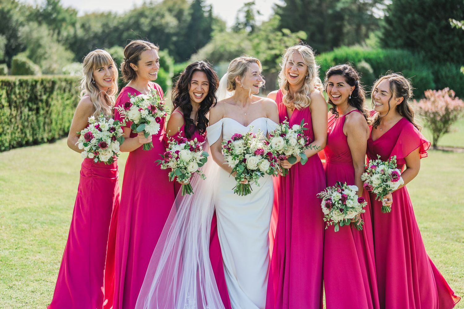 The bride and her besties! A stunning wedding at Cain Manor in Surrey.