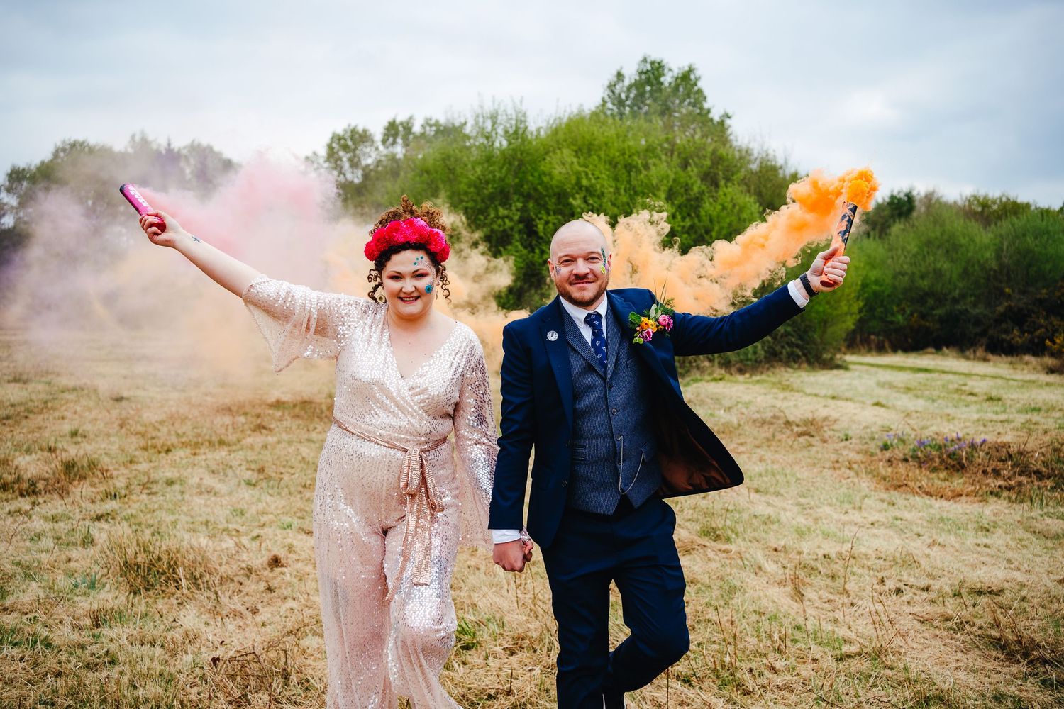 Colourful flares to add a personal touch
