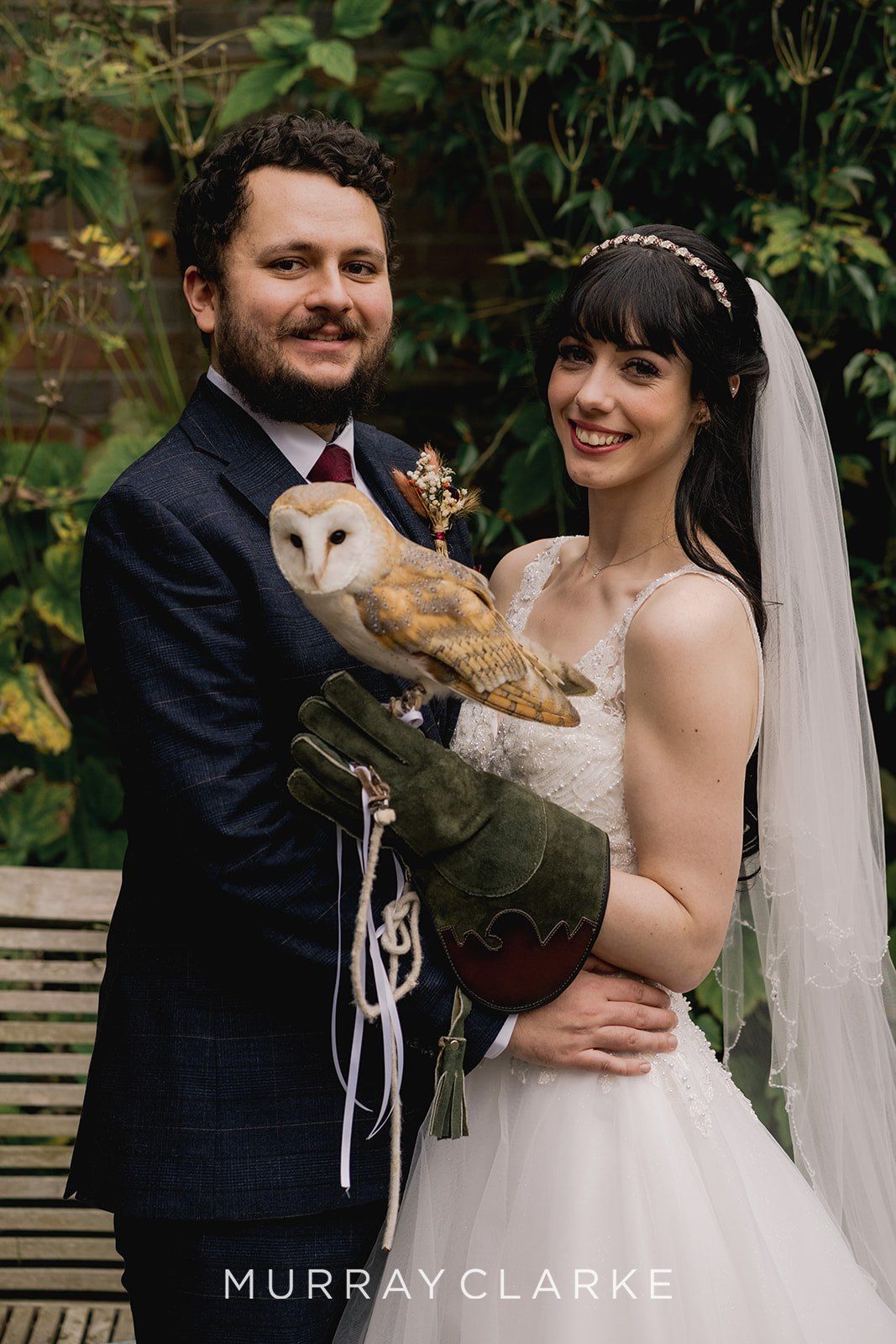 A zoologist bride who had a owl ring bearer. How unique!