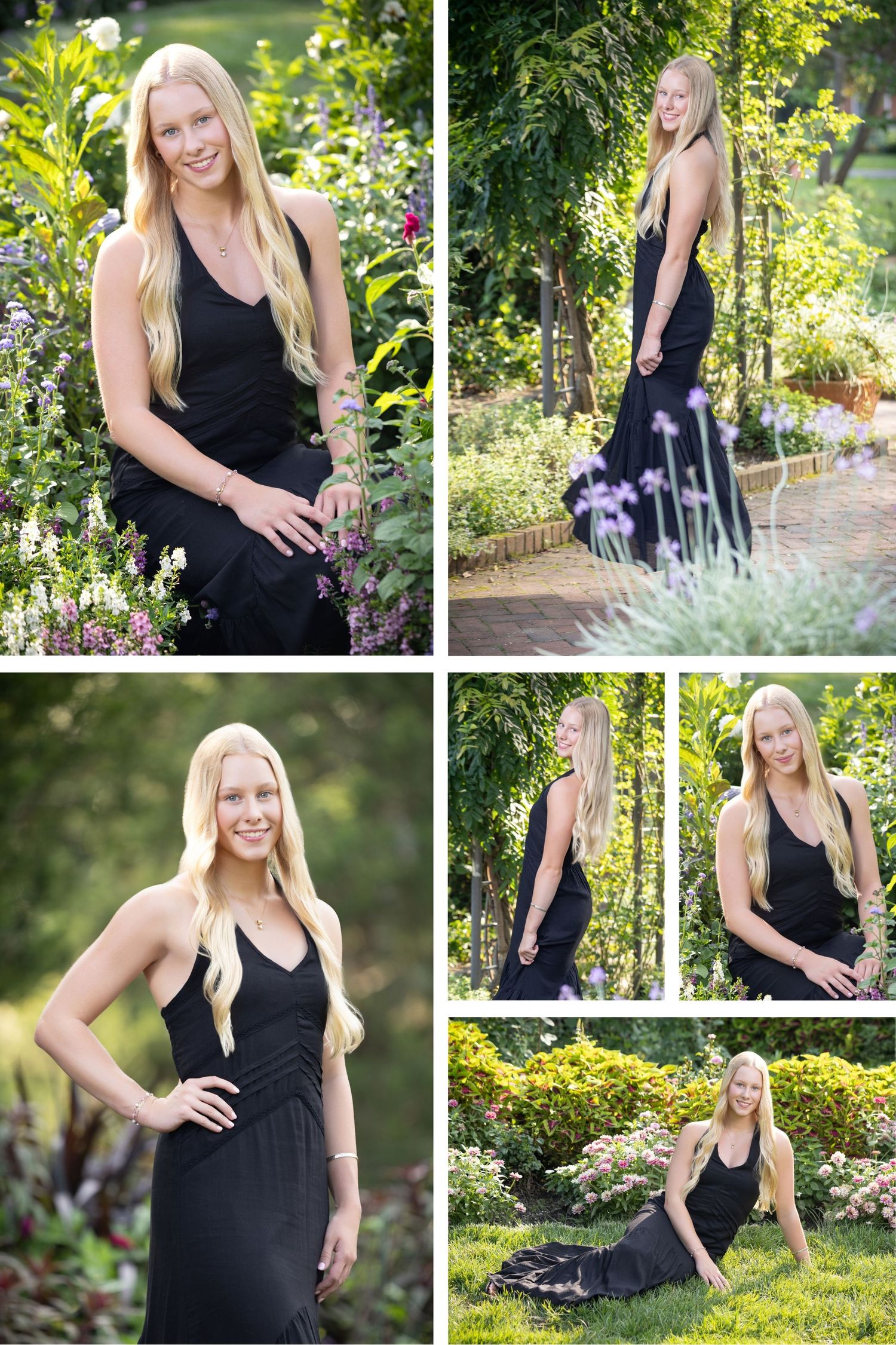Olentangy Liberty senior pictures in Inniswoods.  Senior pictures in the park.  Floral senior pictures.