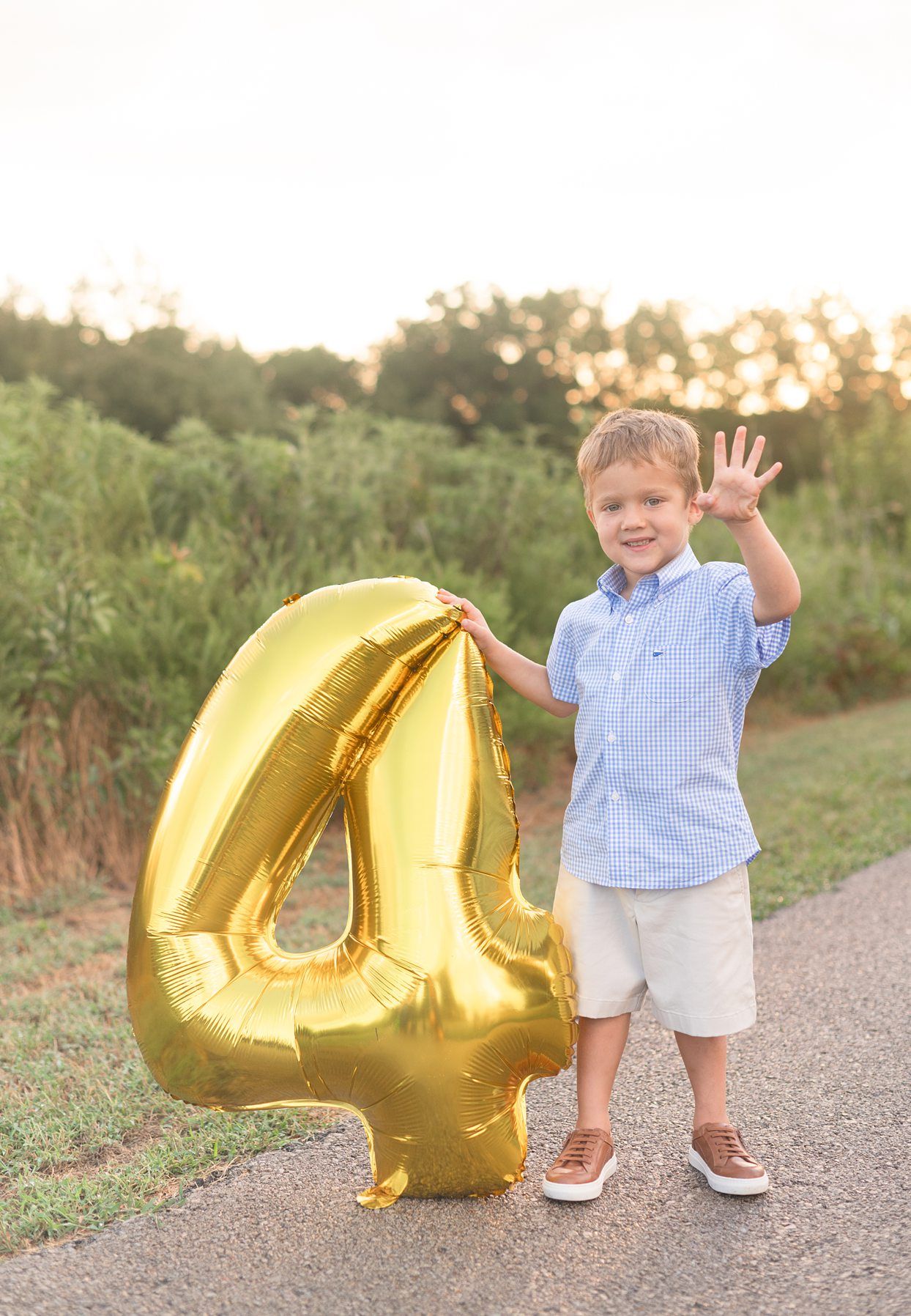 Little Boy 4th Birthday with Family and Grandparents at the Duck Pond by Bartlesville Family Photographer Kristi Bray
