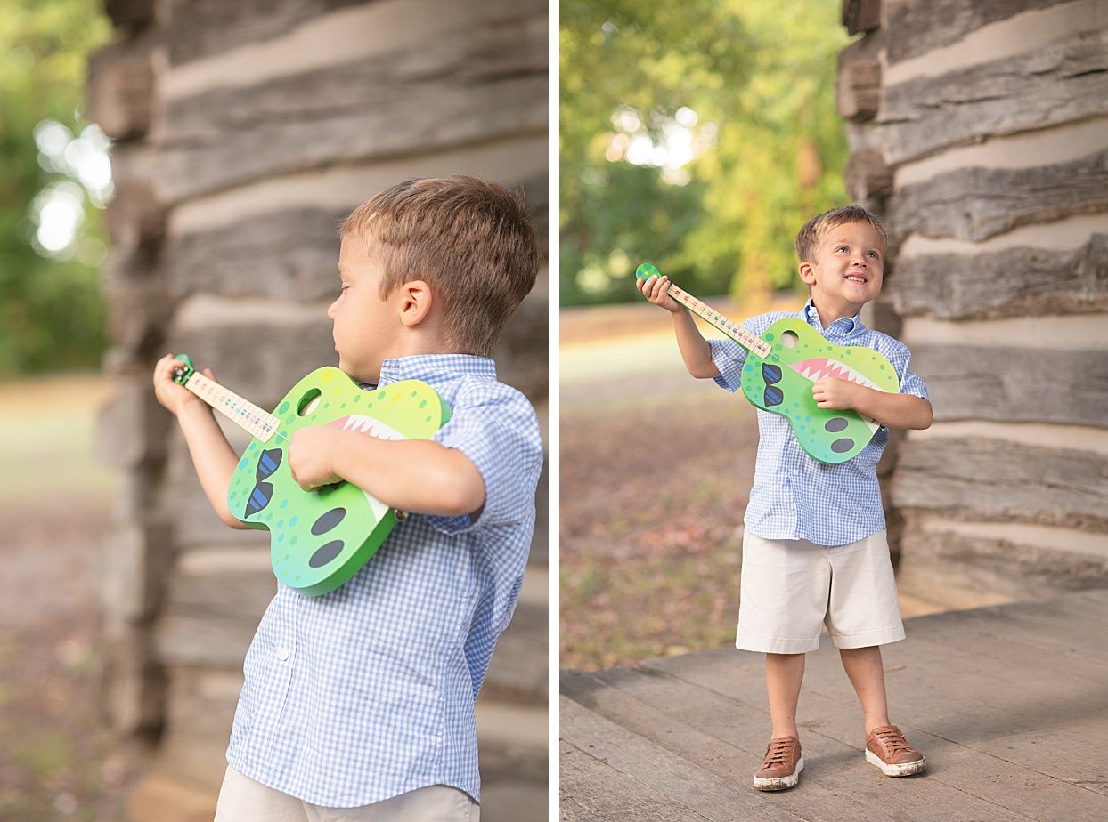 Little Boy 4th Birthday with Family and Grandparents at the Duck Pond by Bartlesville Family Photographer Kristi Bray