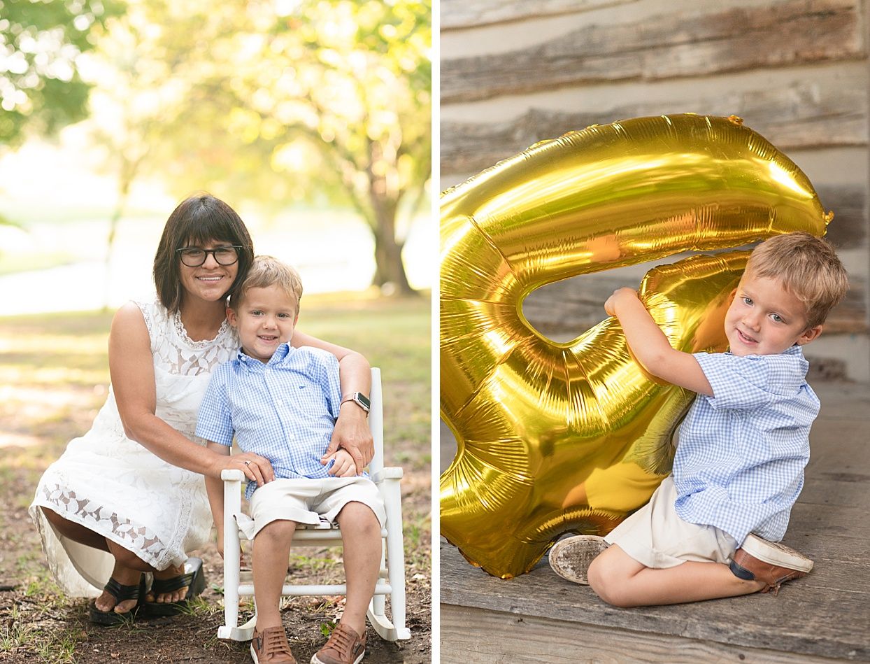 Little Boy 4th Birthday with Family and Grandparents at the Duck Pond by Bartlesville Family Photographer Kristi Bray