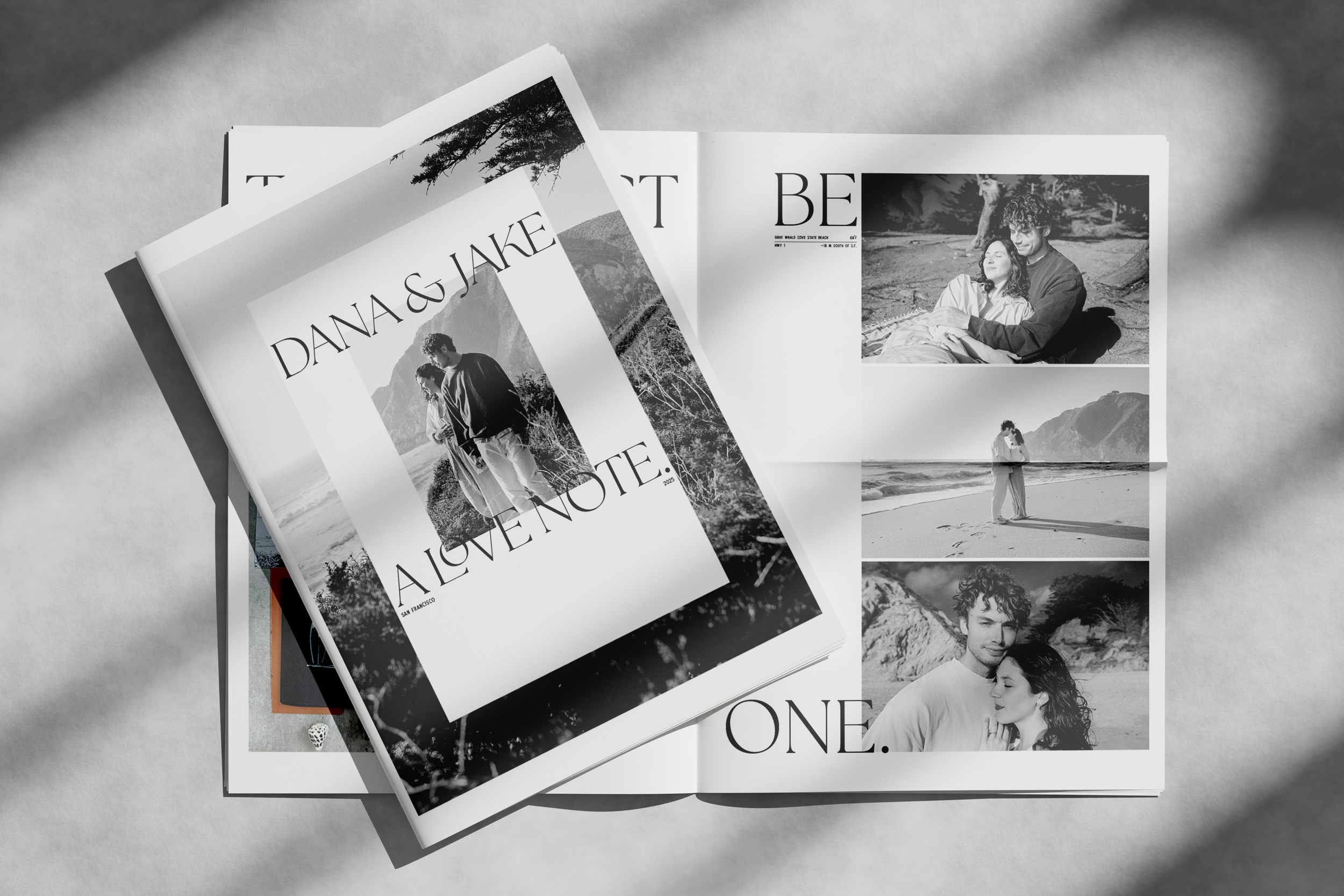 Love Notes Wedding Newsletter. Premium editorial design for engagements, weddings, and anniversaries. Custom designed.