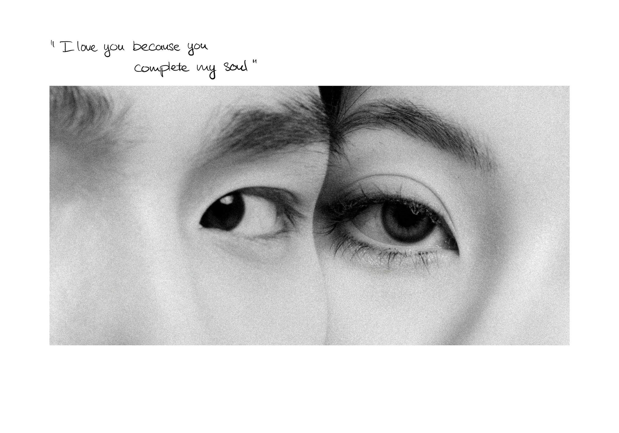 Handwritten text on a minimal light background creating a simple artistic composition.