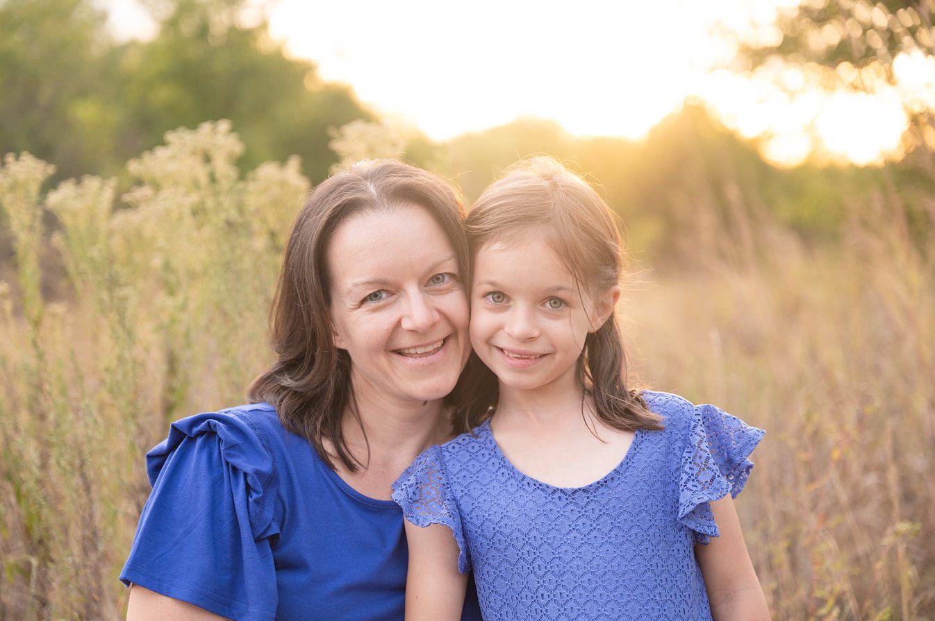 Family of Five Fall Portrait Session in Field by Bartlesville Family Photographer Kristi Bray