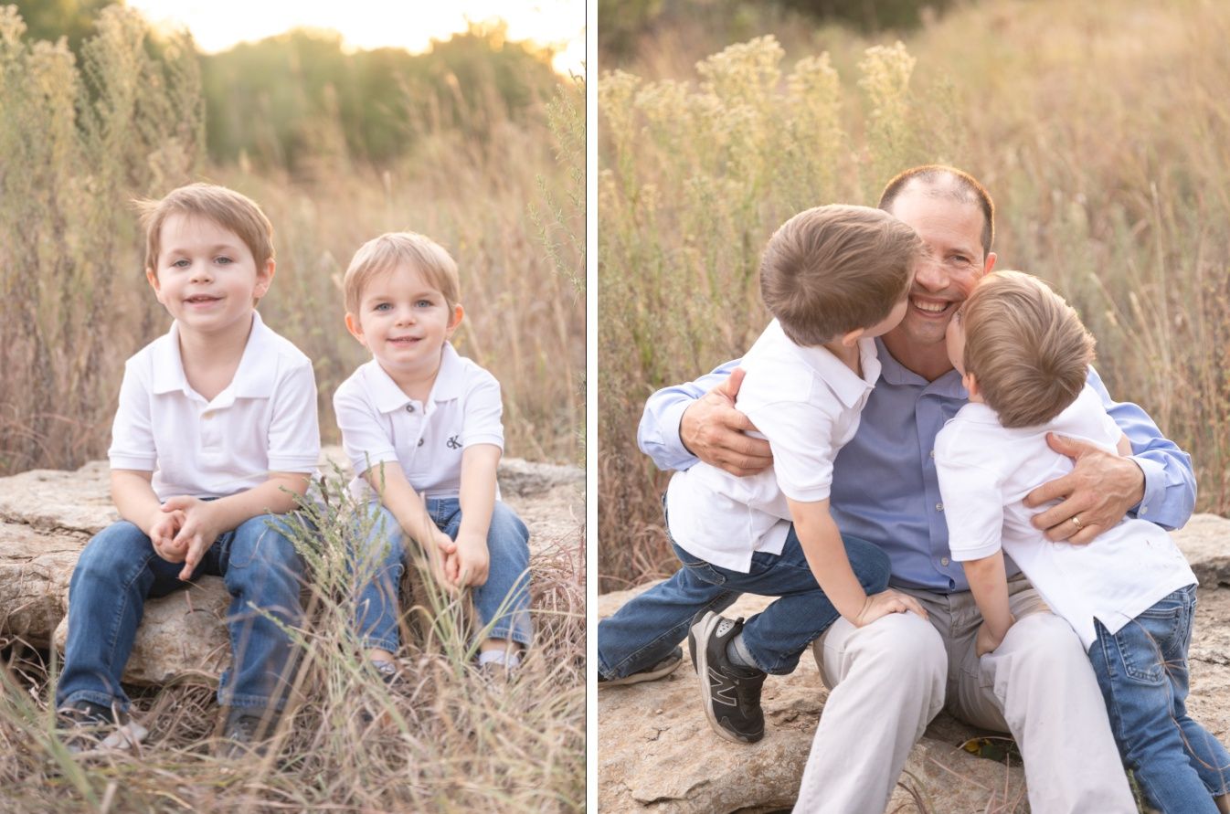 Family of Five Fall Portrait Session in Field by Bartlesville Family Photographer Kristi Bray