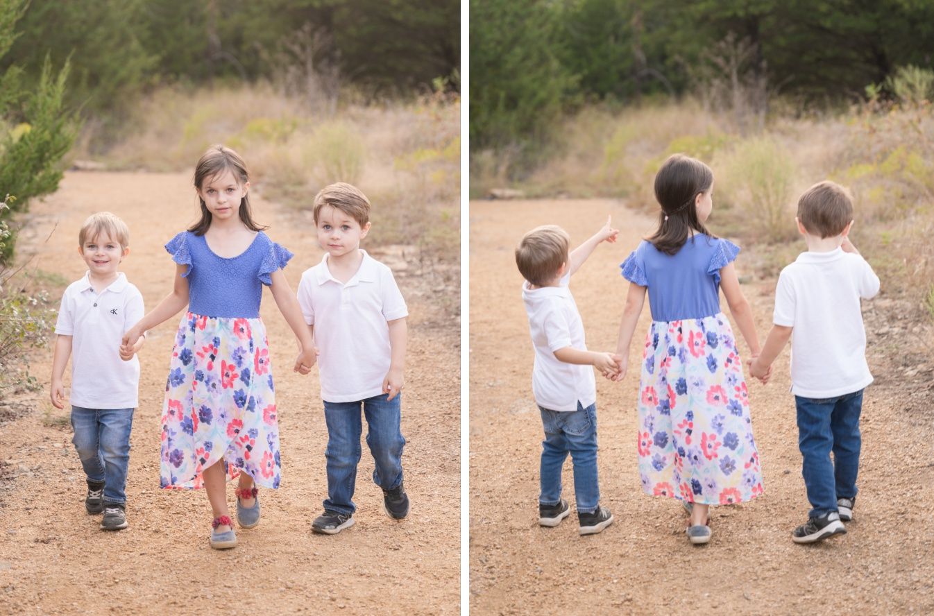 Family of Five Fall Portrait Session in Field by Bartlesville Family Photographer Kristi Bray