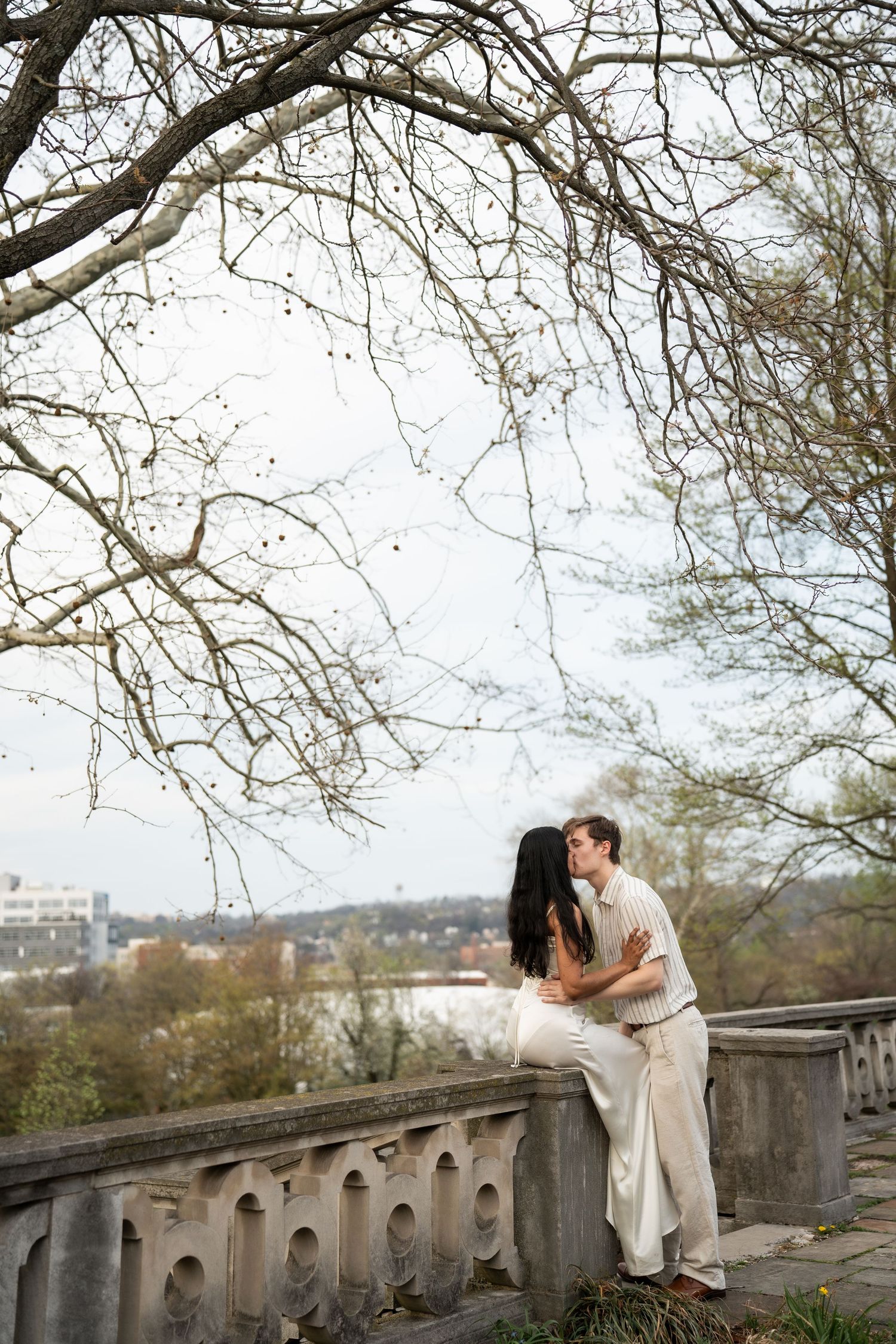 Engagement Photography Session at Mellon Park in the Spring with Florals with Megan Bucci Photography, a True to Life Color Photographer