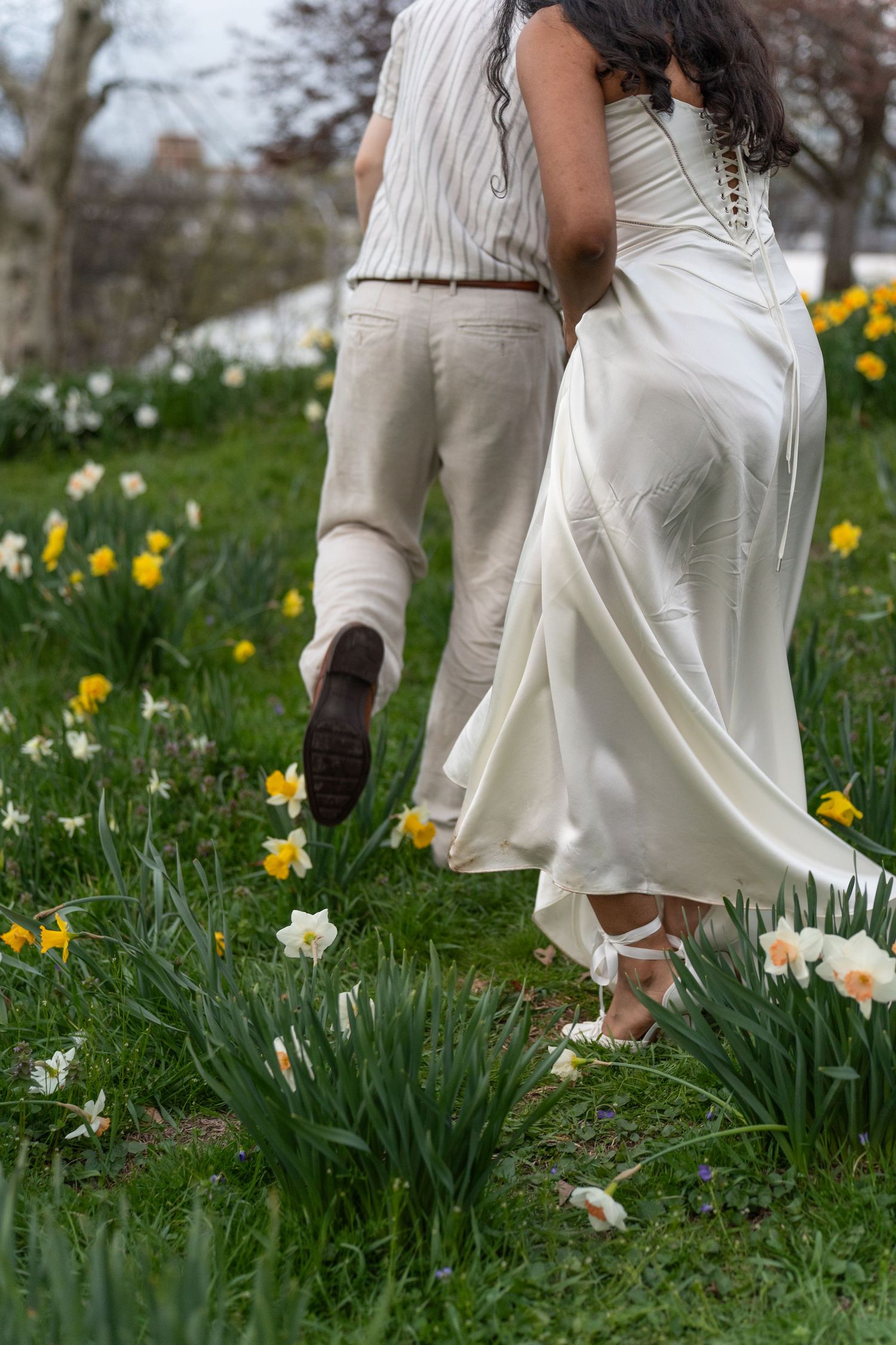 Engagement Photography Session at Mellon Park in the Spring with Florals with Megan Bucci Photography, a True to Life Color Photographer