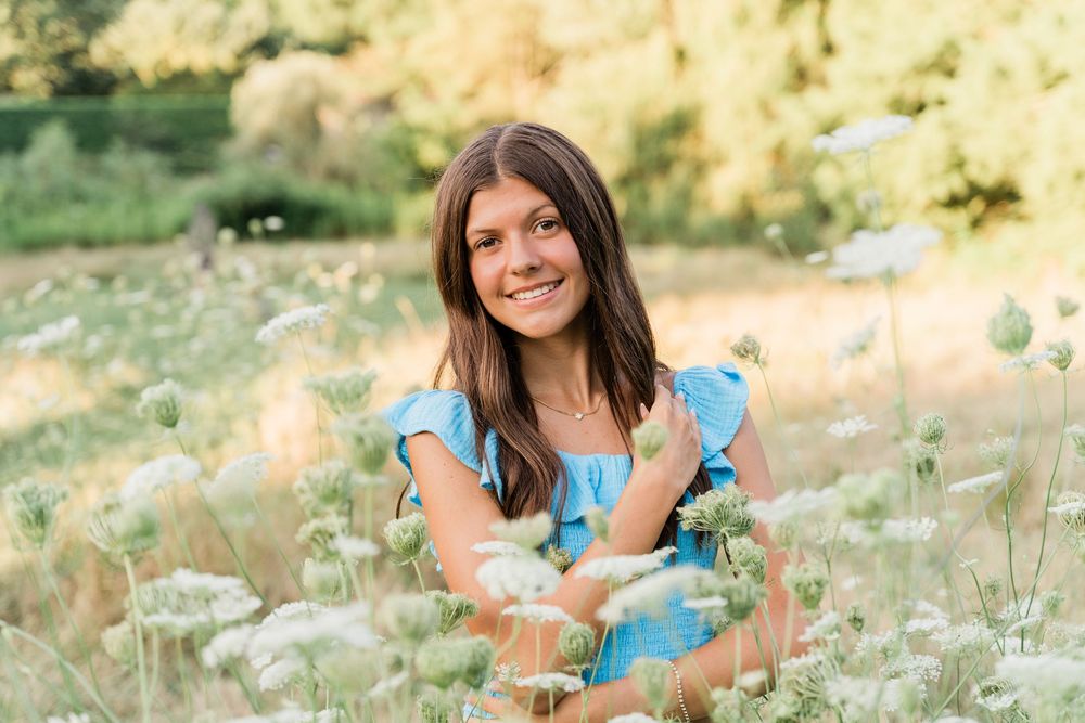 Senior photos taken at Toledo Botanical Garden in Toledo Ohio