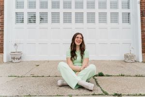 Senior portrait session in downtown Perrysburg Ohio
