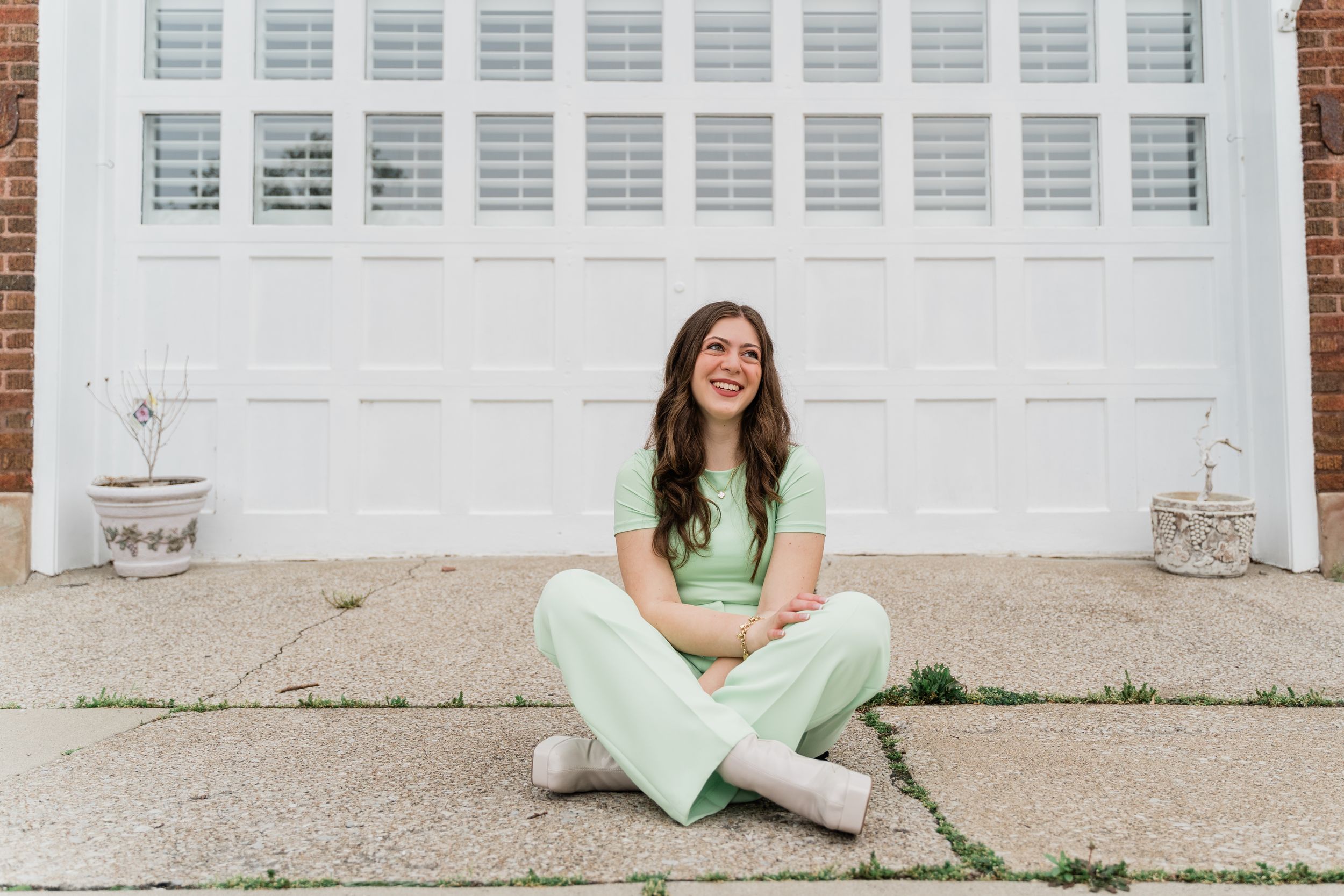 Senior portrait session in downtown Perrysburg Ohio