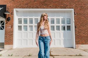 High school senior enjoying candid senior photography session in Perrysburg, Ohio