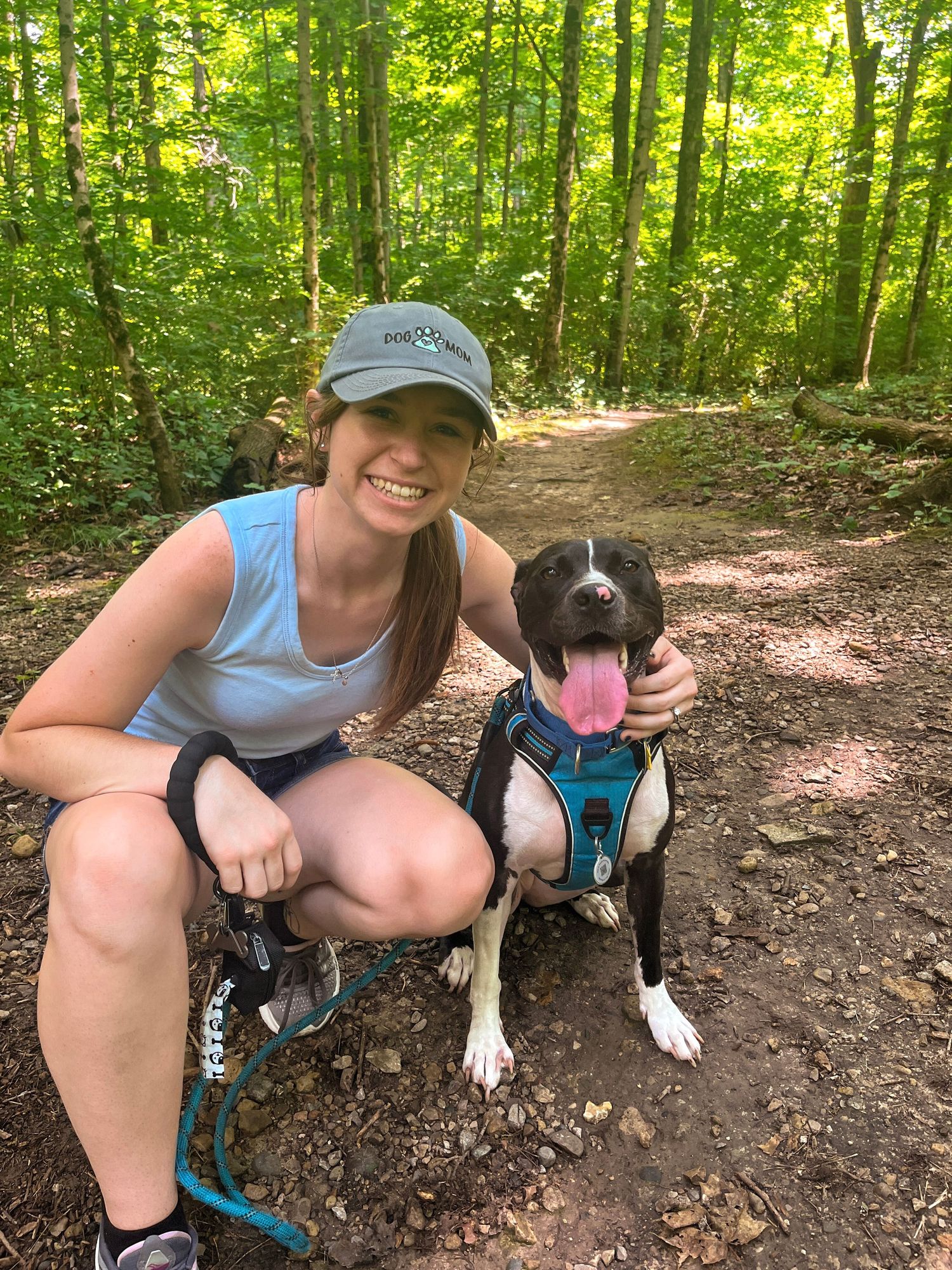 owner with dog