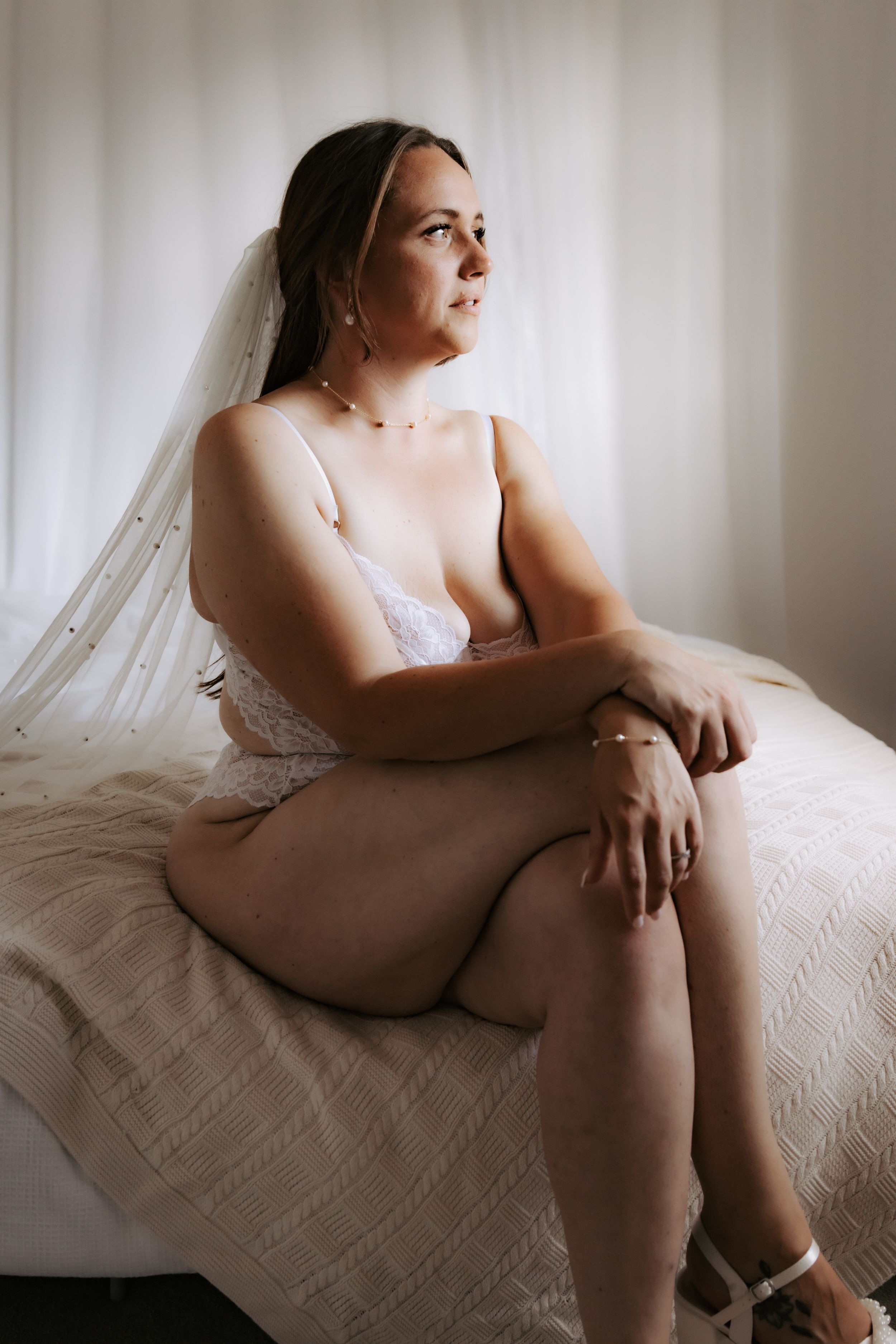 glamorous bridal boudoir