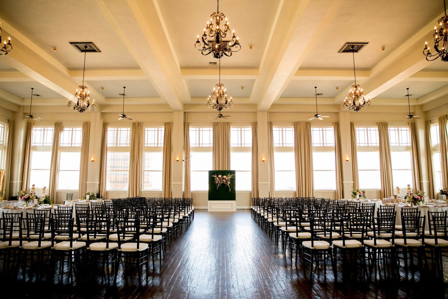 Ceremony setup at The Room on Main, a Dallas wedding venue