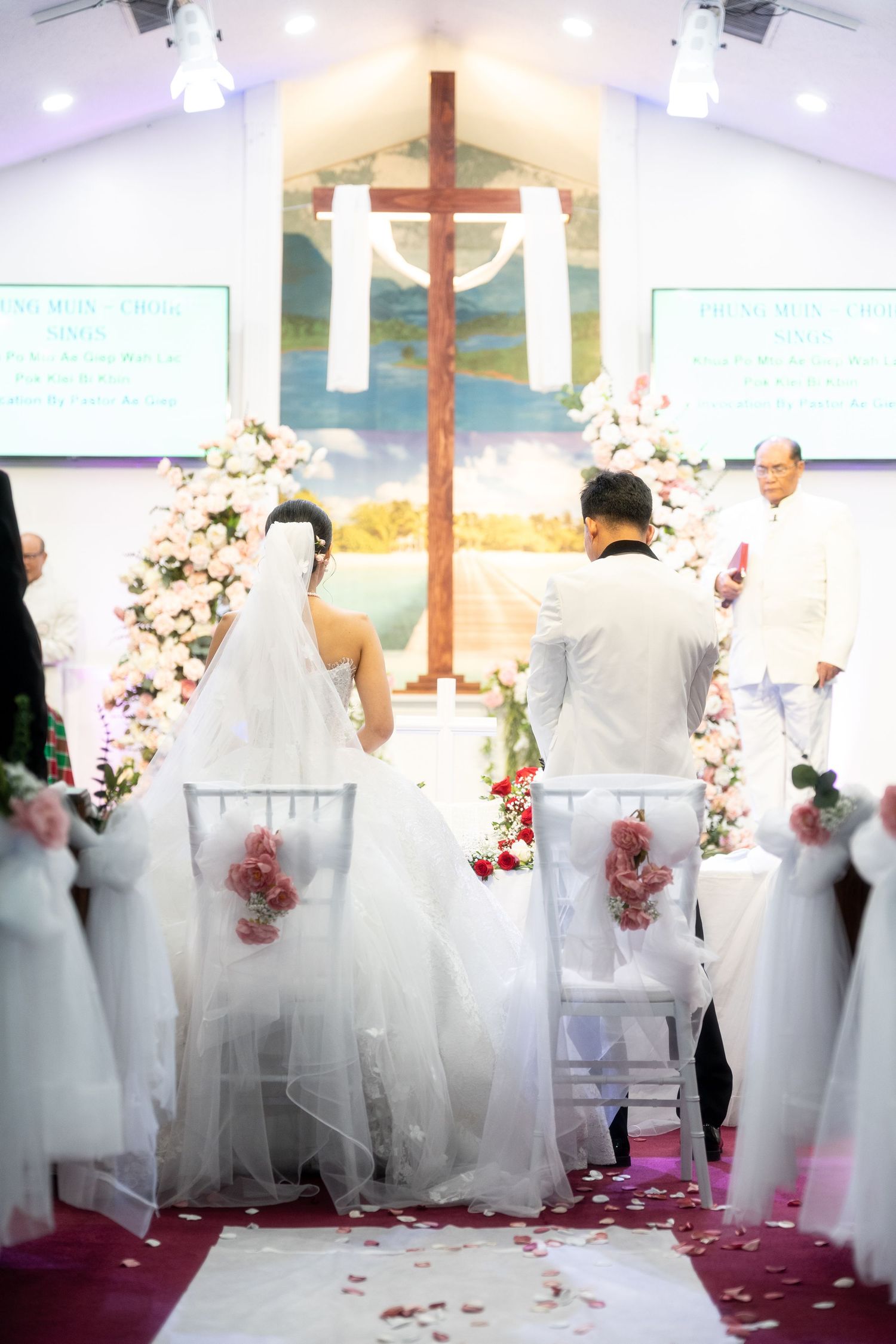 wedding at the church