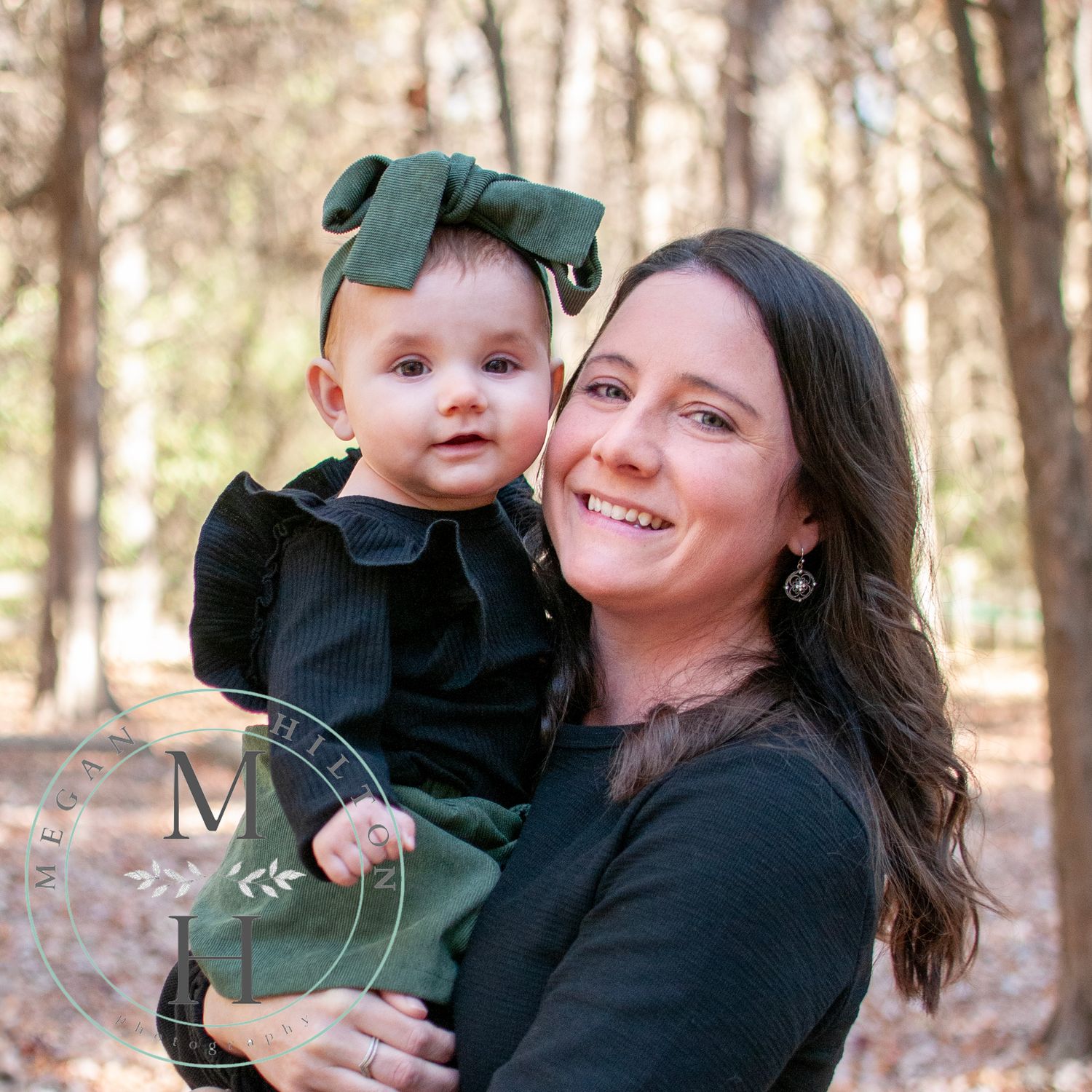 Mom and infant girl together photo