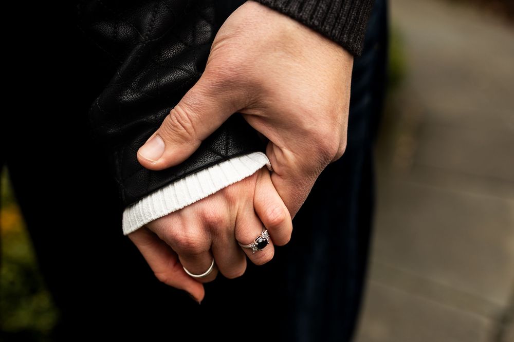 Moody engagement photographer