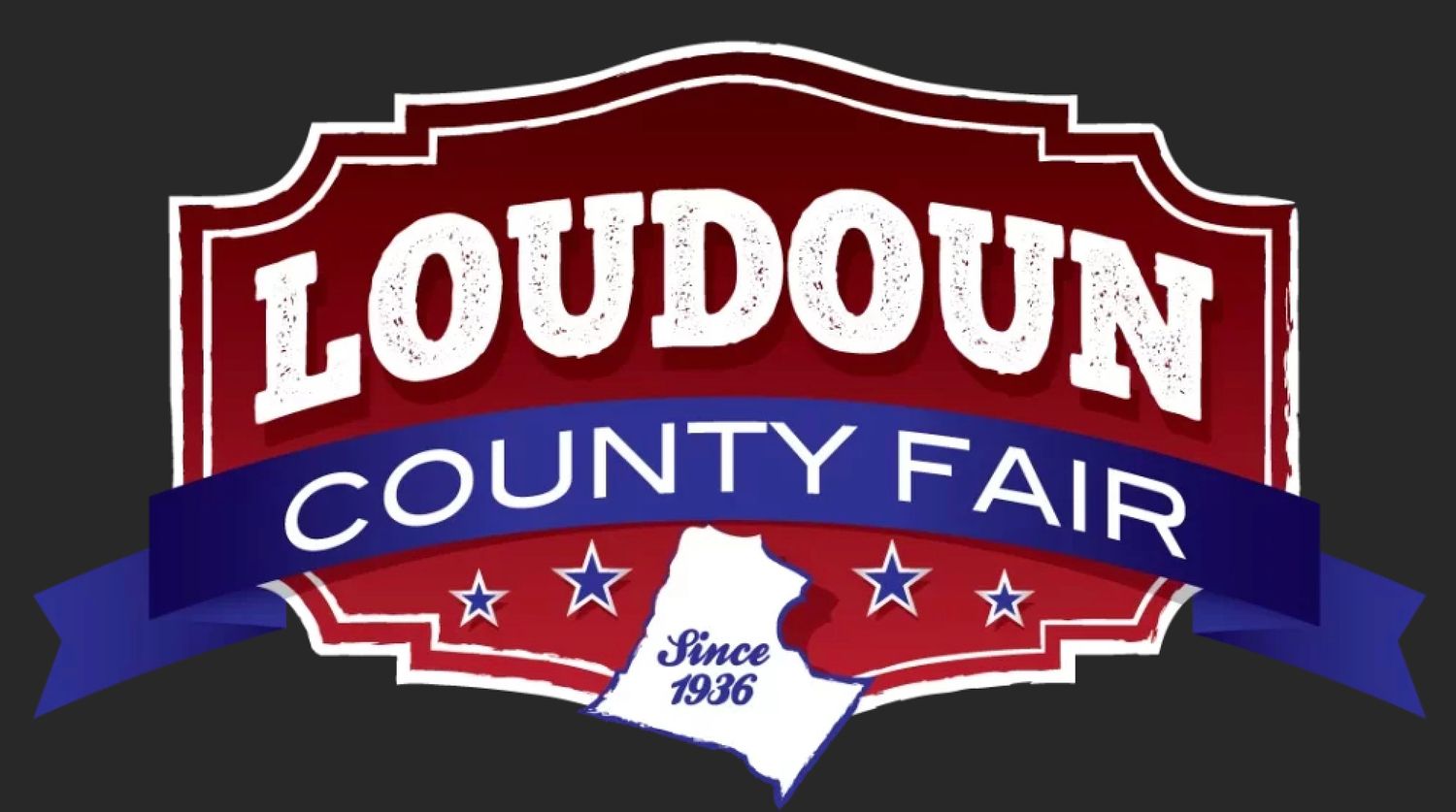 Vintage style red and white county fair banner design.