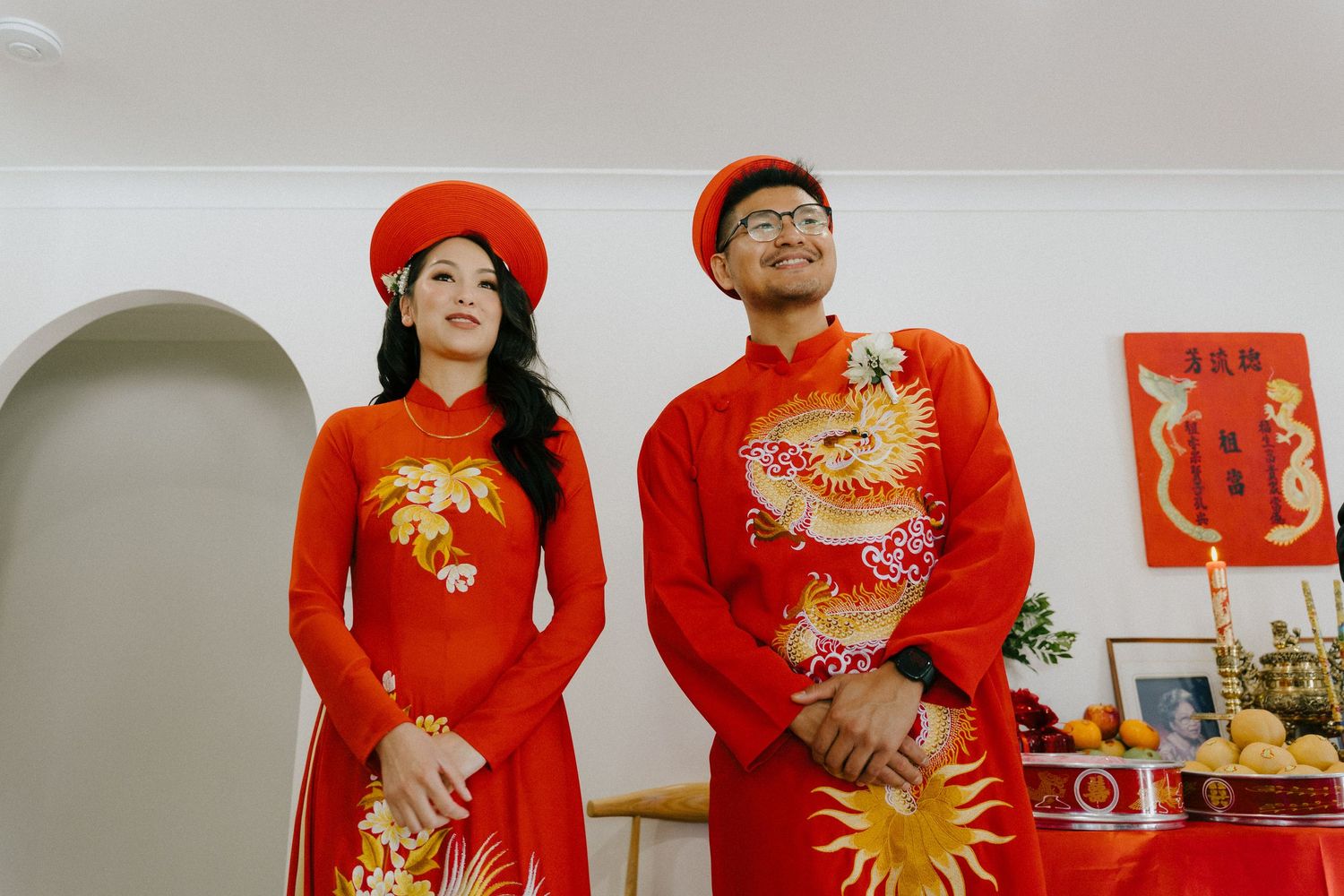 "Elegant tea ceremony at Maleny Manor, by Sunshine Coast wedding photographer"