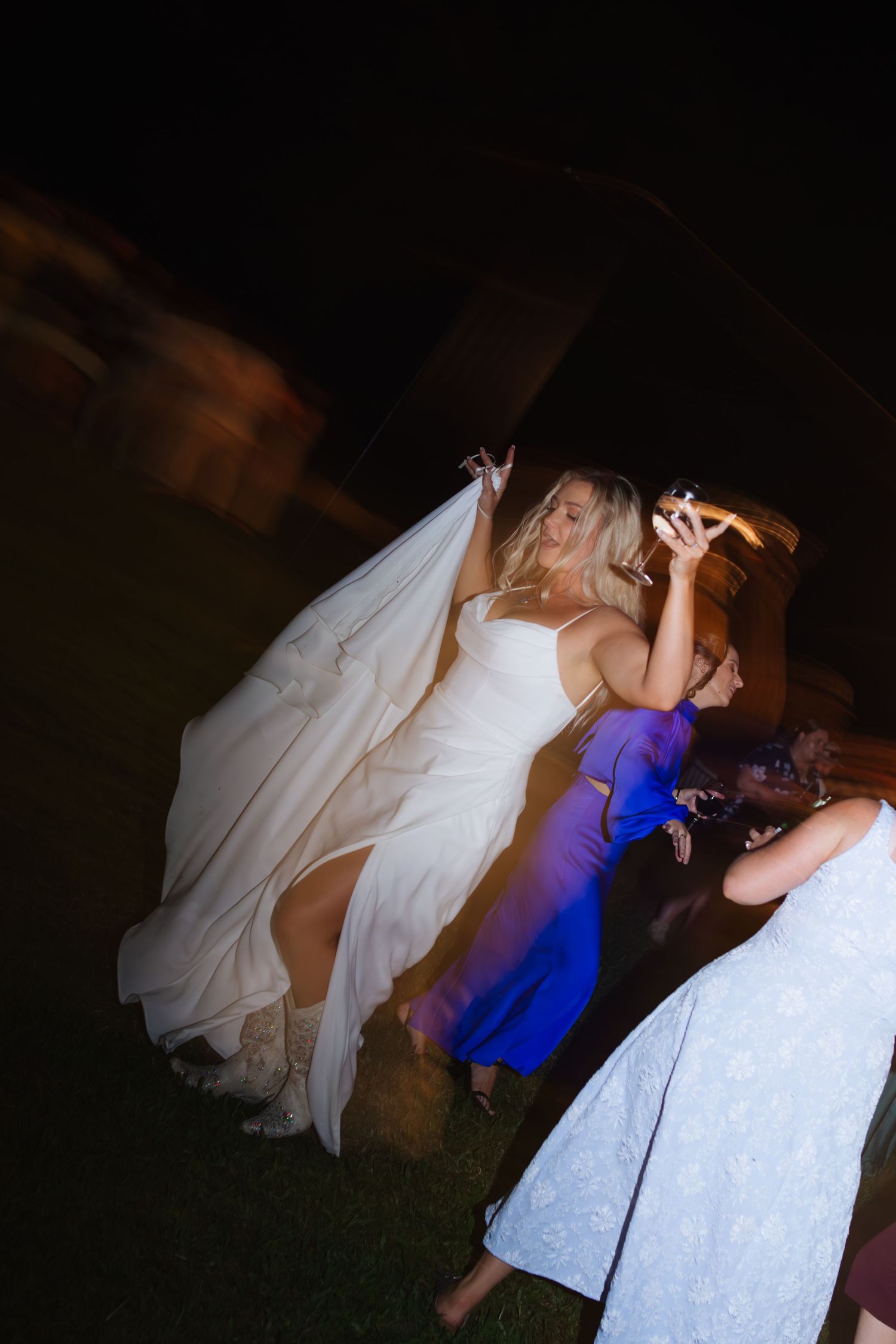 Bride dancing at country Port Douglas Wedding