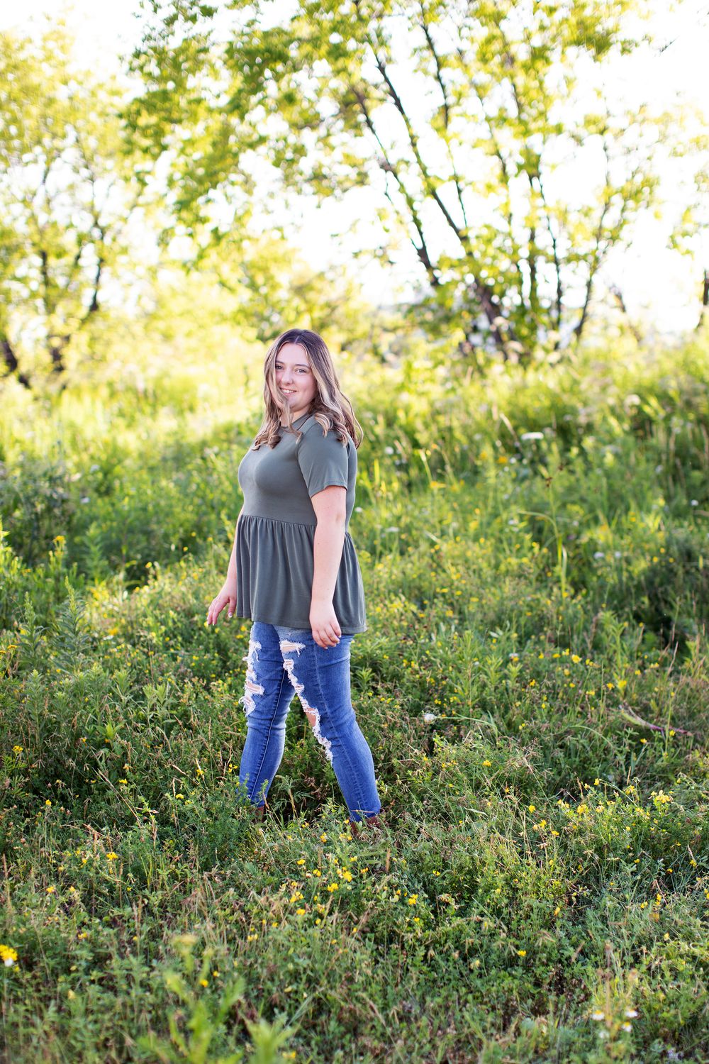 High school senior photos at Park Point Beach along Lake Superior