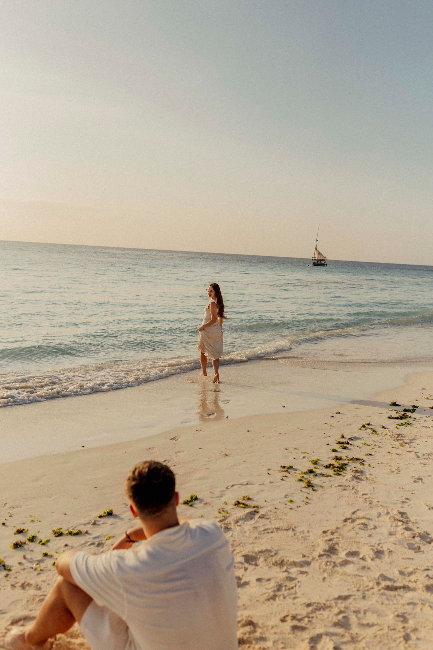 Luxury couple photography in Zanzibar capturing intimate moments by the ocean