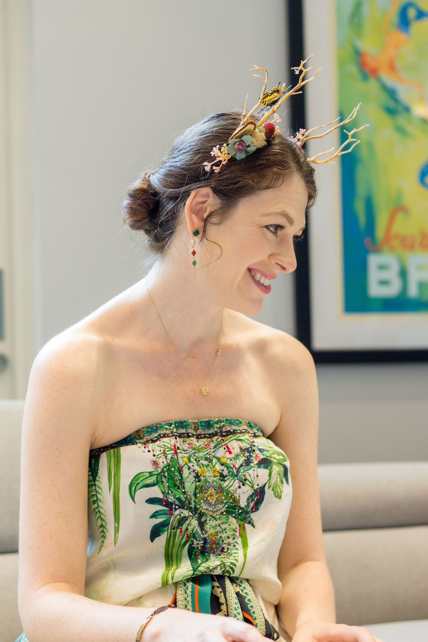 Portrait of a woman. First birthday party in Dorado, Puerto Rico.