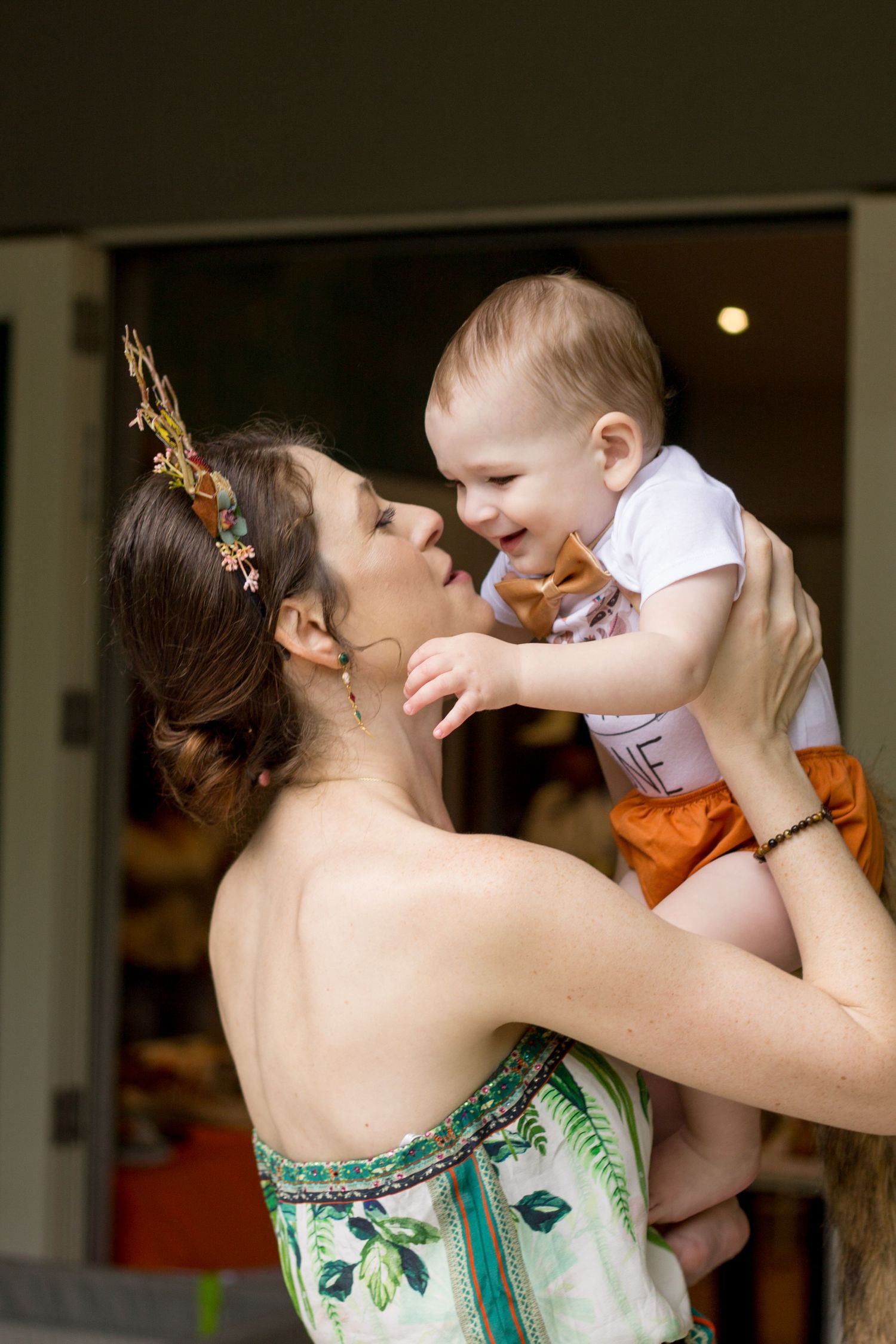 Mother and son. First birthday party in Dorado, Puerto Rico.