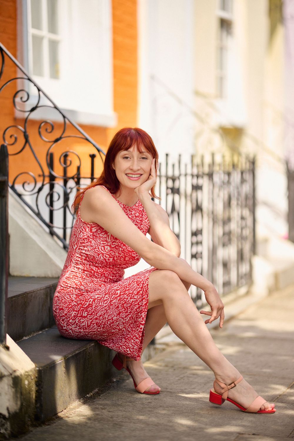 Lifestyle portrait of model Cat Voysey on location